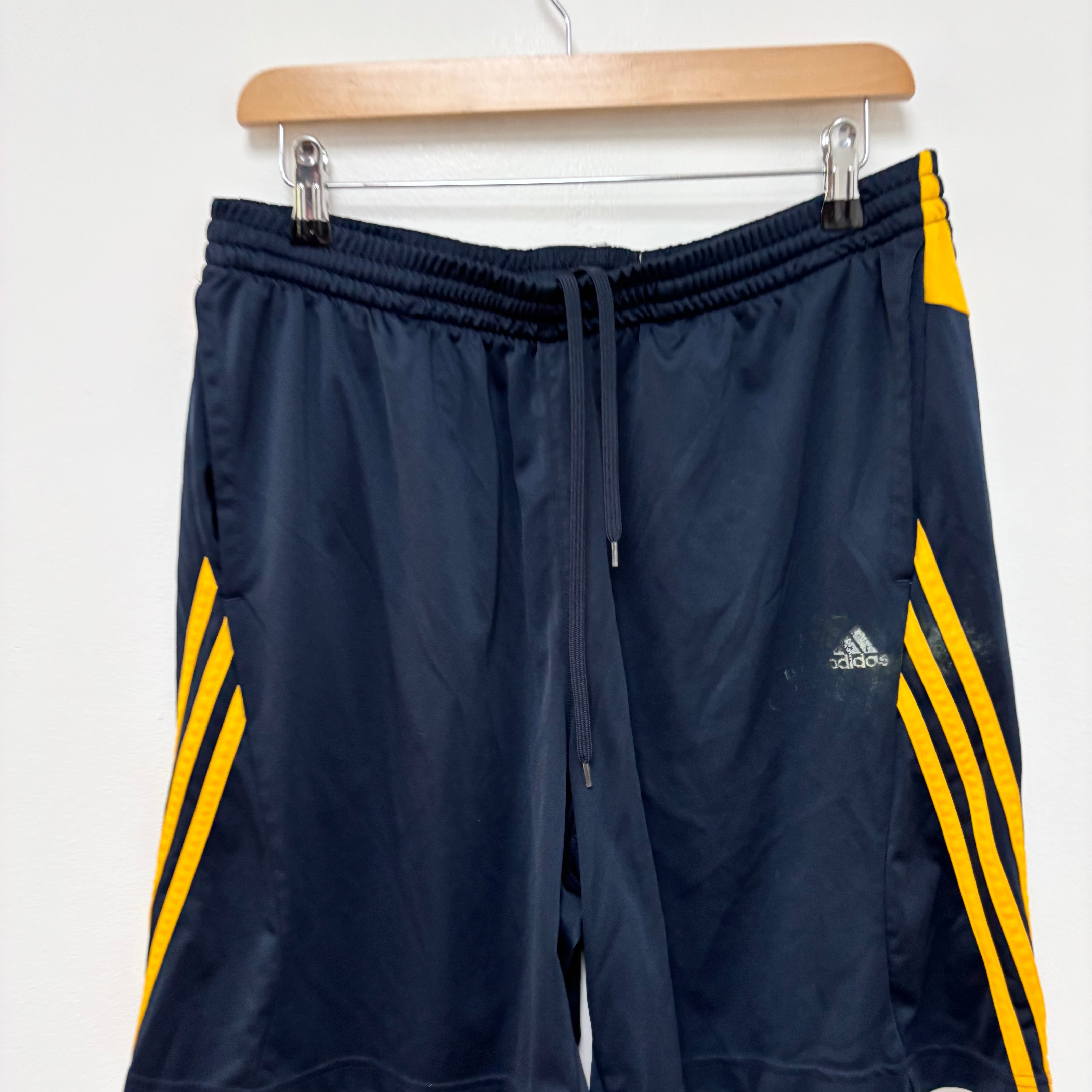 Adidas Shorts Mens Large Navy Blue Sports Running Gym Athletic