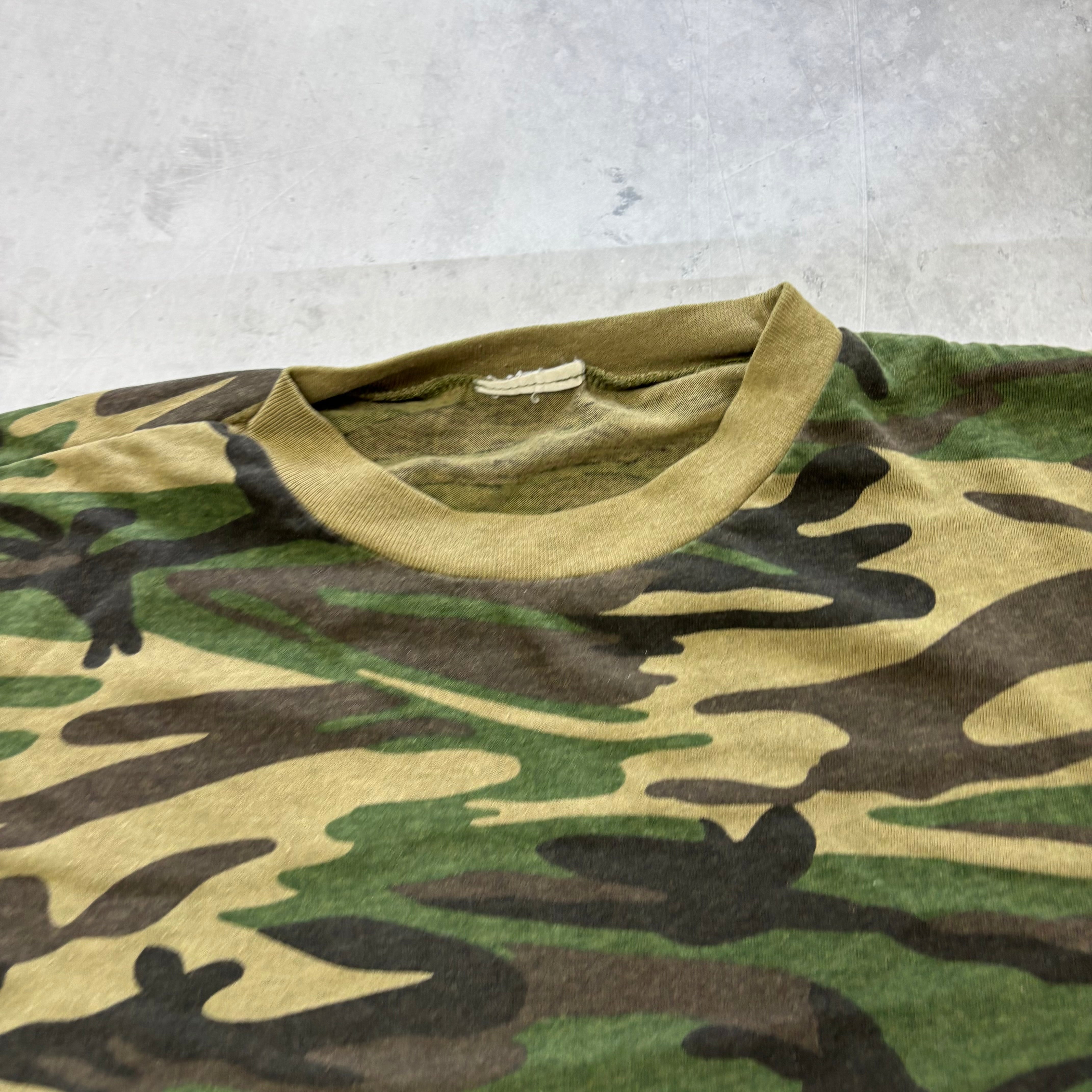 Vintage Camo T Shirt Mens Small Army Desert 90s Woodland Camouflage