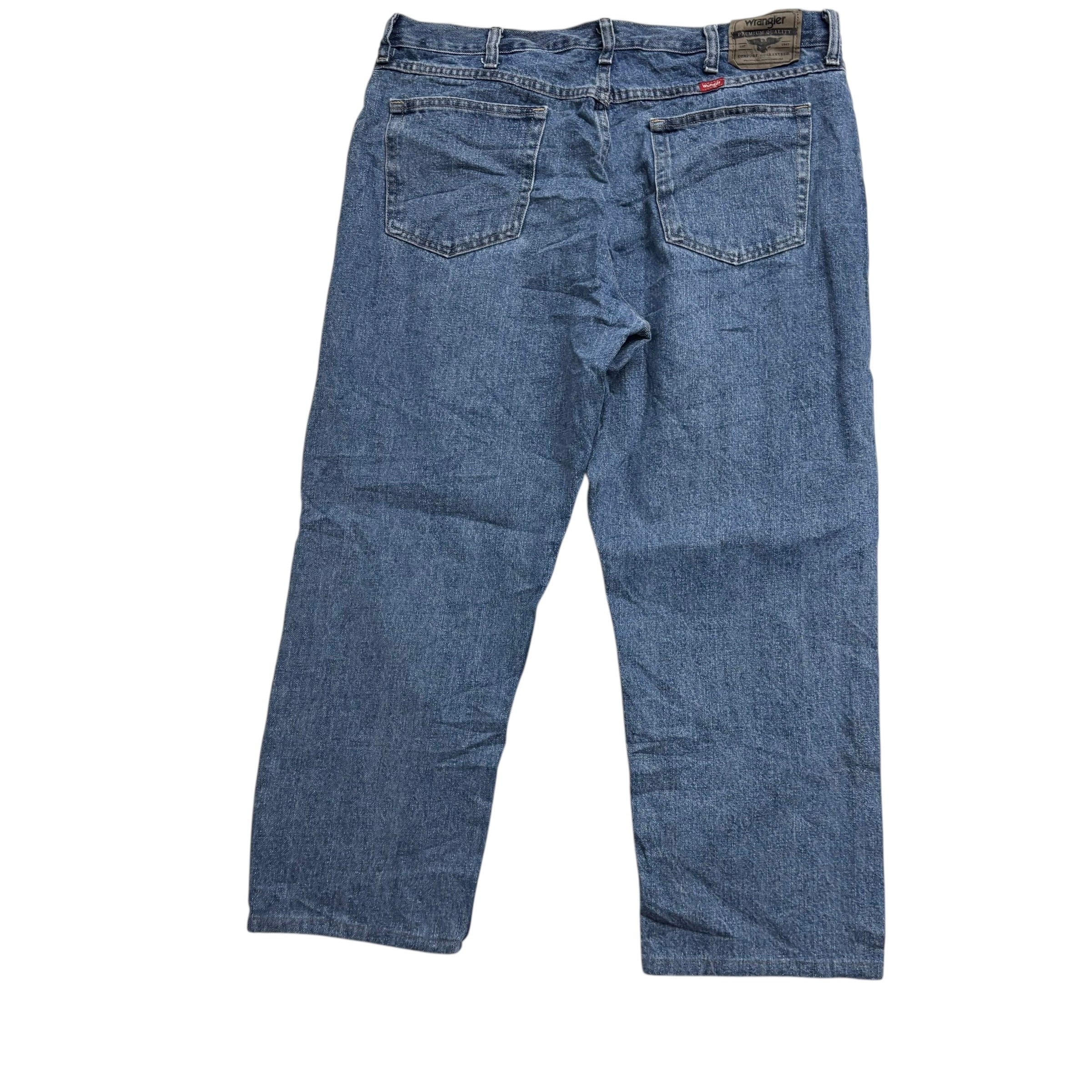 Wrangler Jeans W38 L27 Mens Mid Blue Relaxed Straight Fit Denim (E)