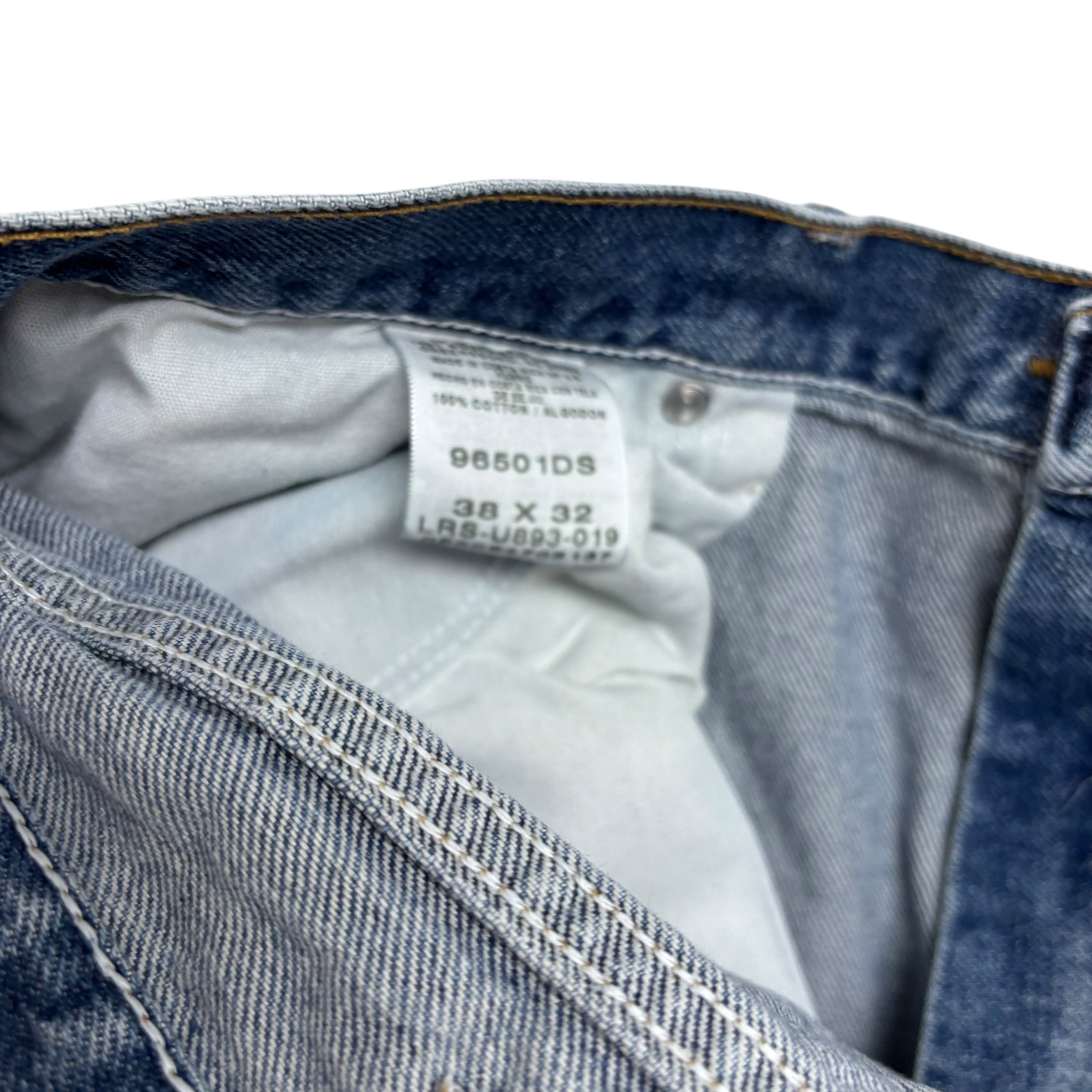 Wrangler Jeans W38 L32 Mens Mid Blue Regular Straight Fit Vintage Denim (E)