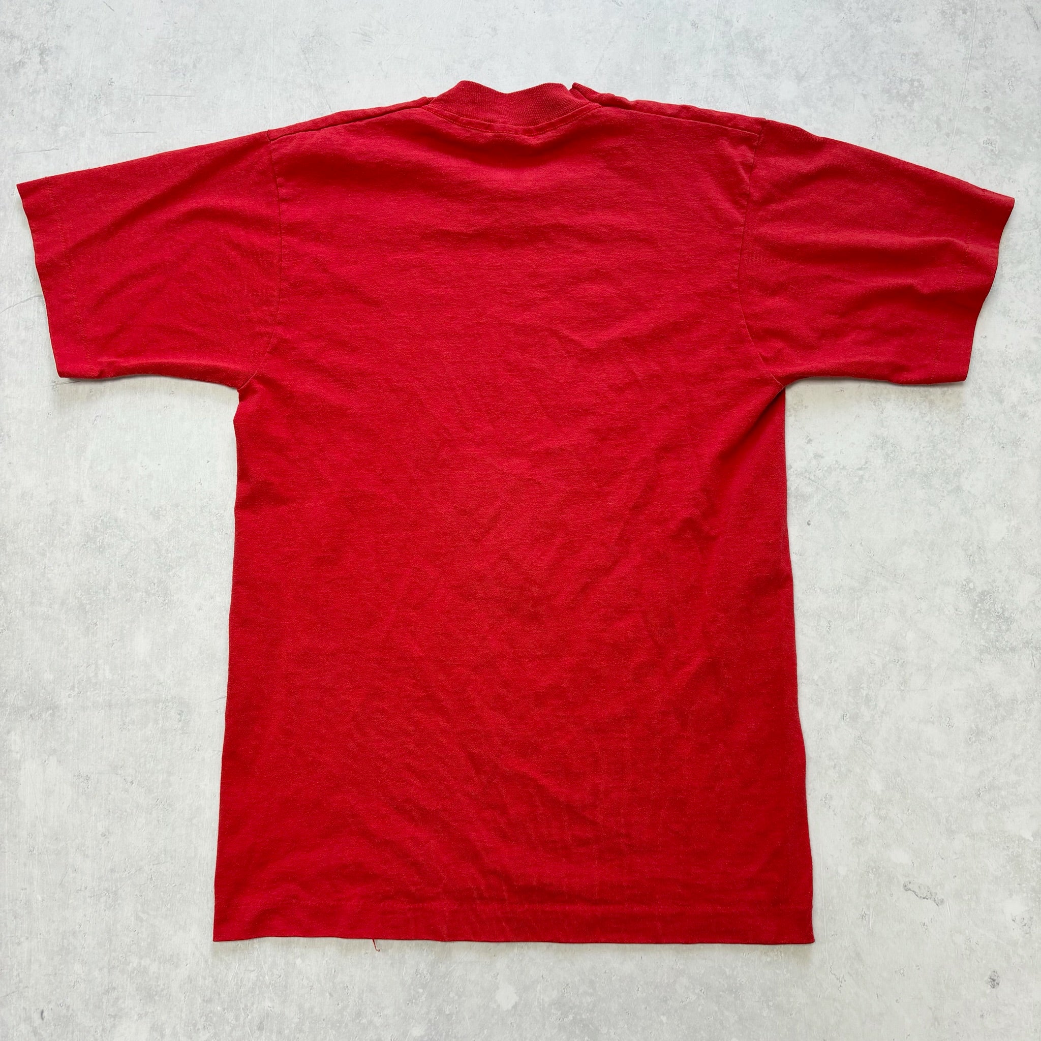 Vintage T Shirt Mens XS Red Single Stitch Graphic Print 90s USA