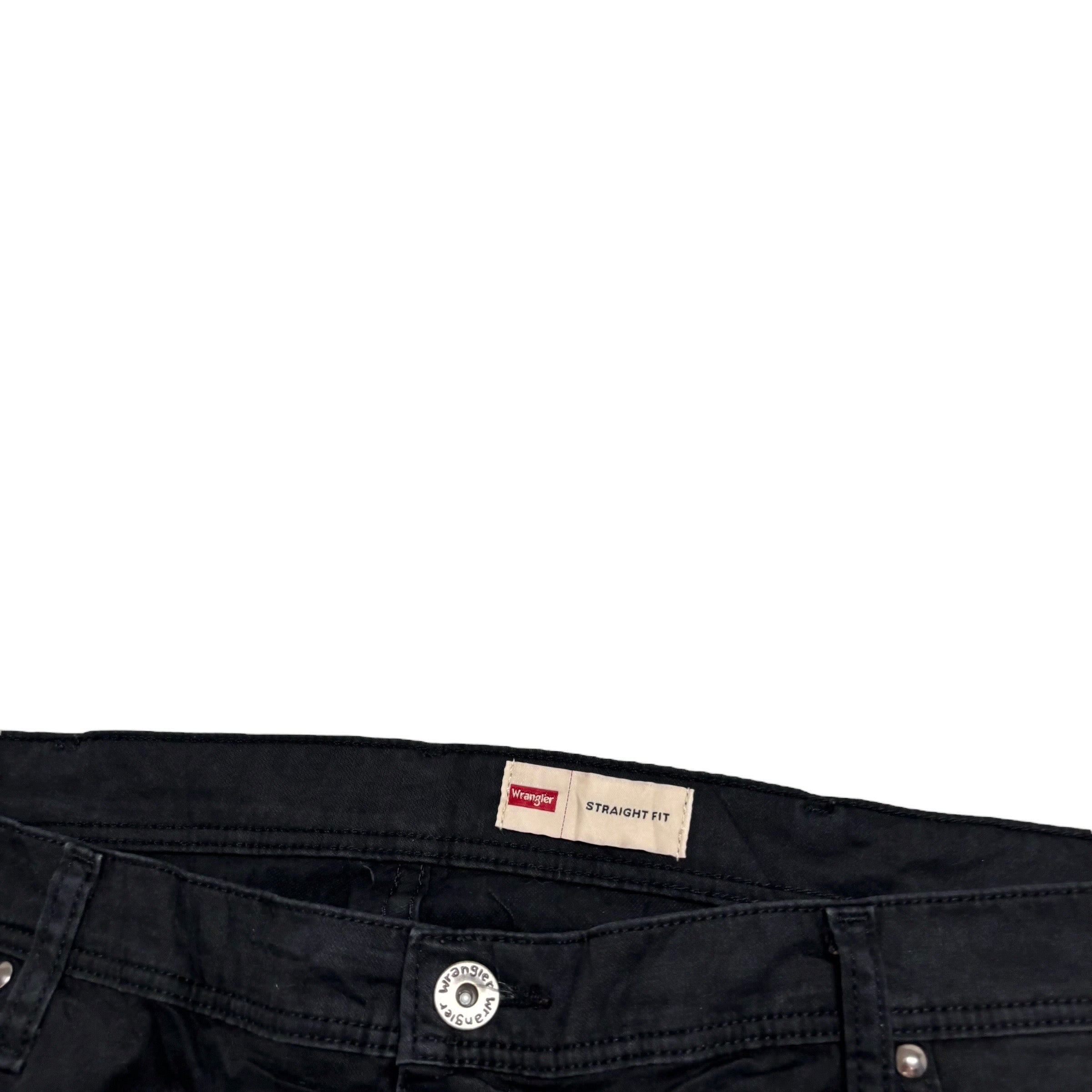 Wrangler Trousers W40 L30 Mens Black Regular Straight Fit Stretch Pants (E)