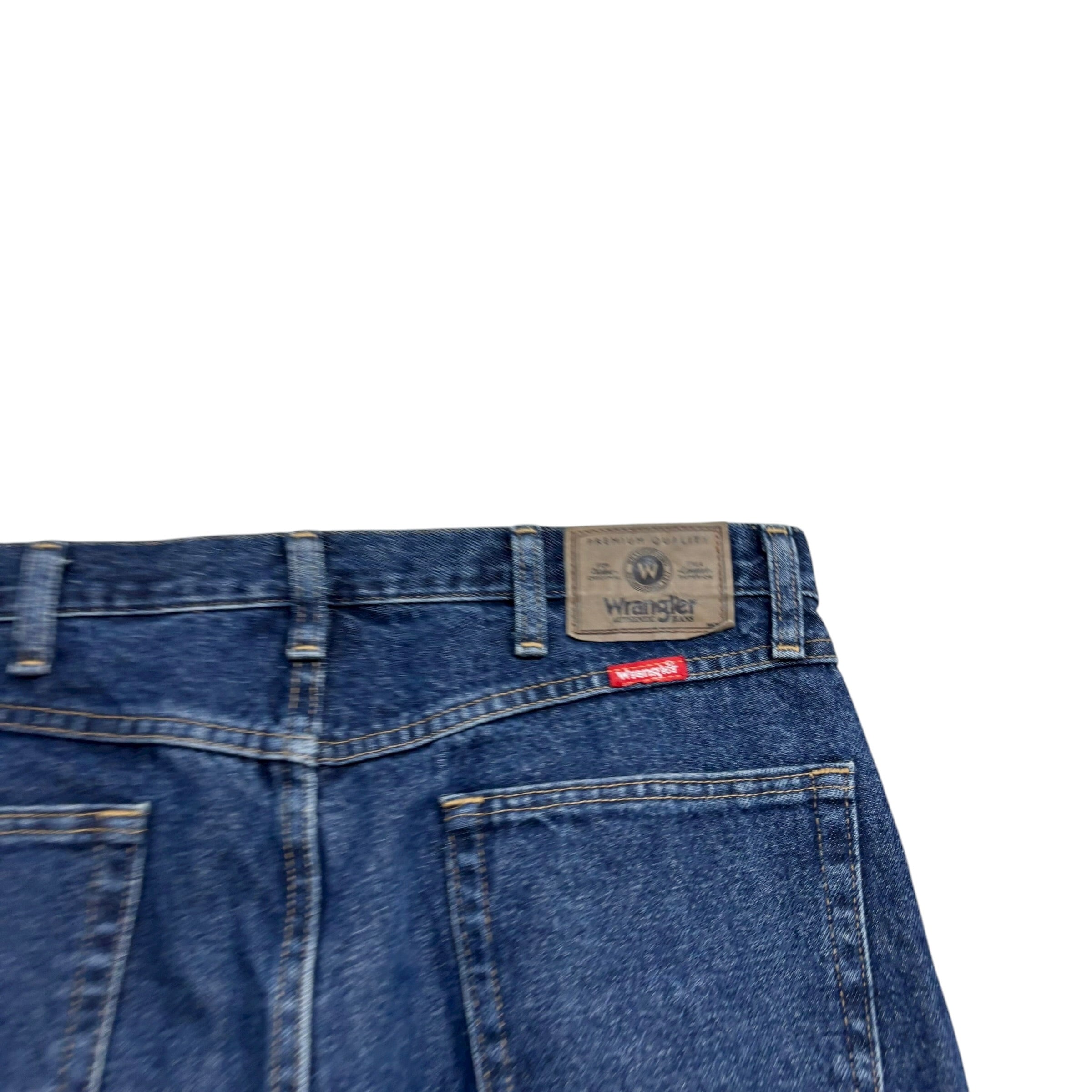 Wrangler Jeans W36 L32 Mens Dark Blue Regular Straight Fit Denim (E)