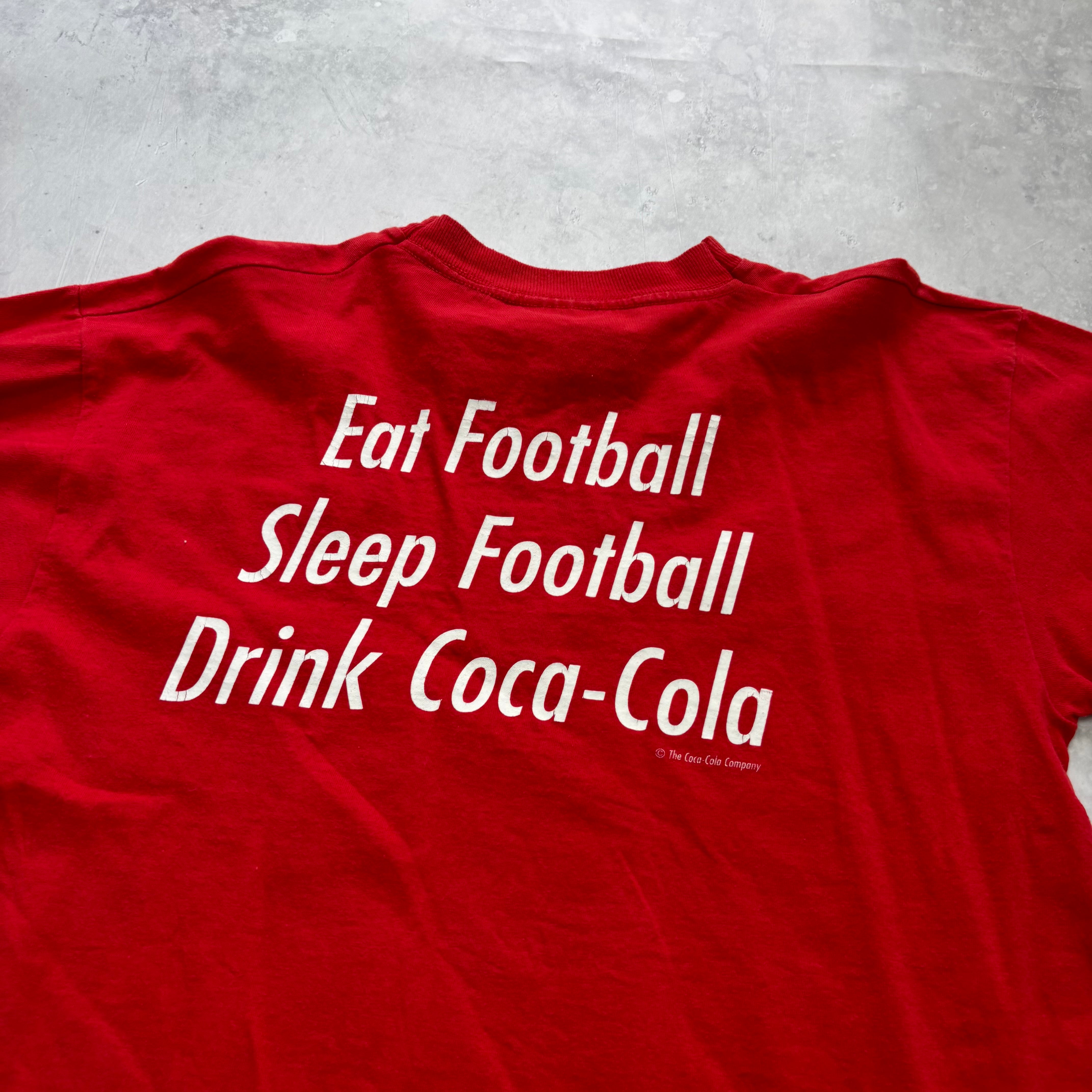 Vintage T Shirt Mens Medium Red Single Stitch Graphic Print 90s Euro 96