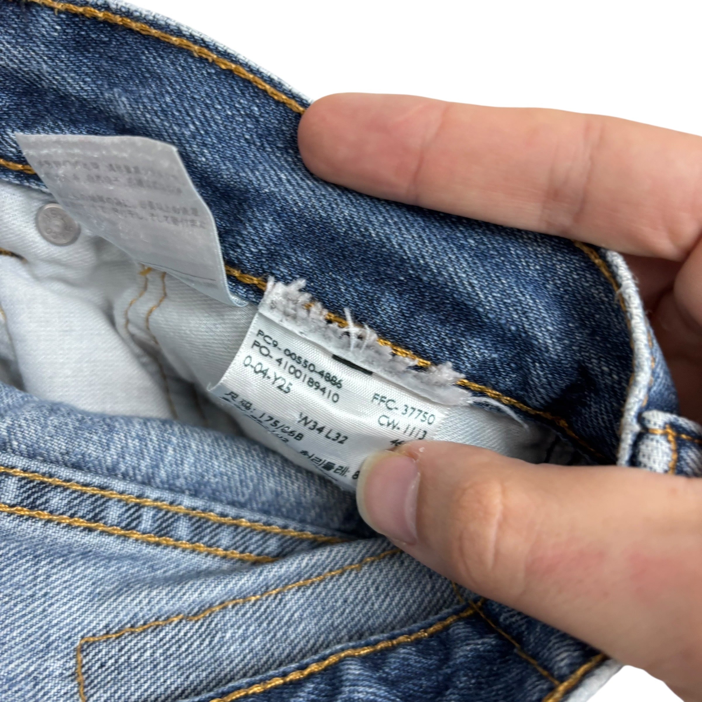 Levis 550 Jeans W32 L32 Mens Mid Blue Baggy Relaxed Straight Fit Denim (F)