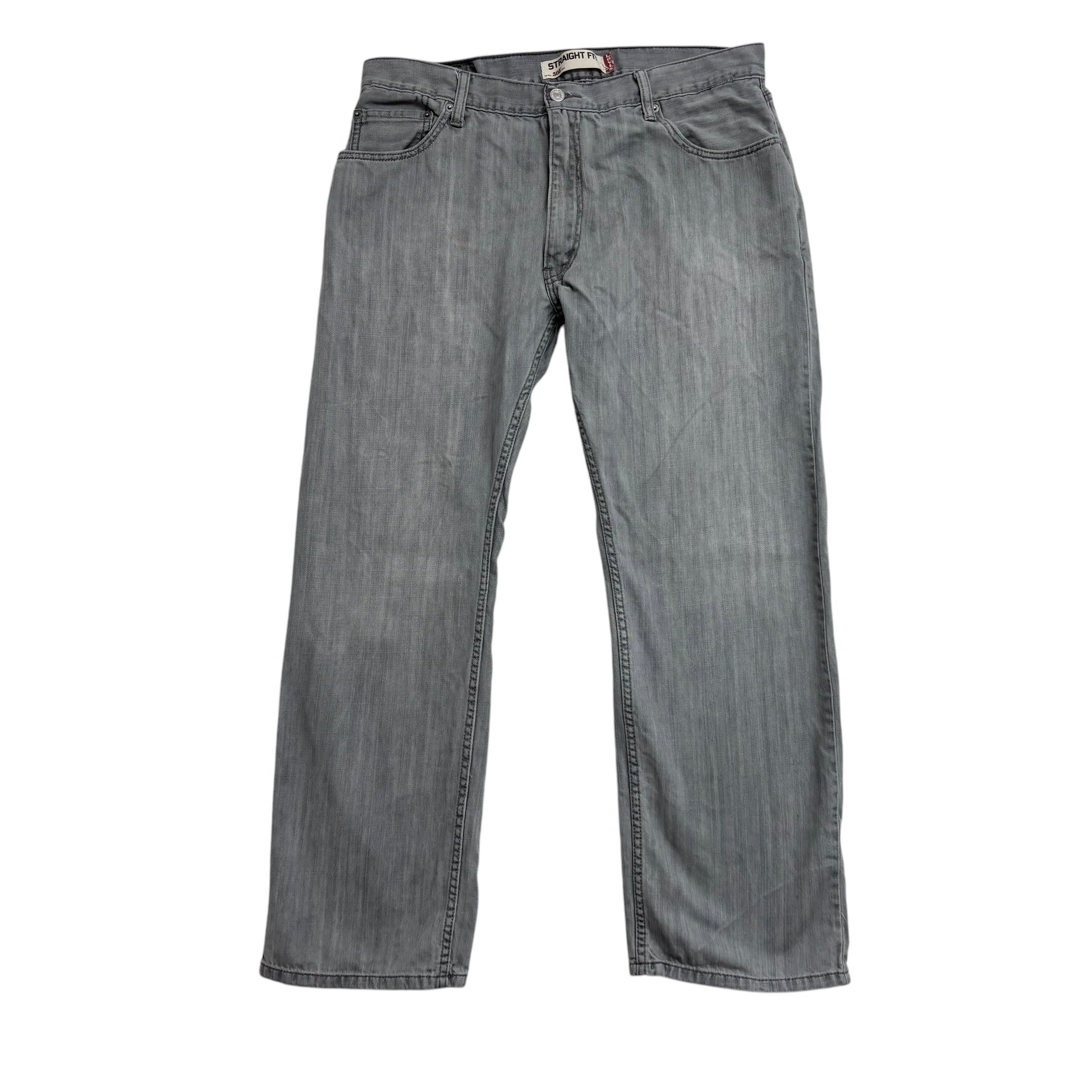 Levis 505 Jeans W36 L30 Mens Grey Regular Straight Fit Vintage Denim