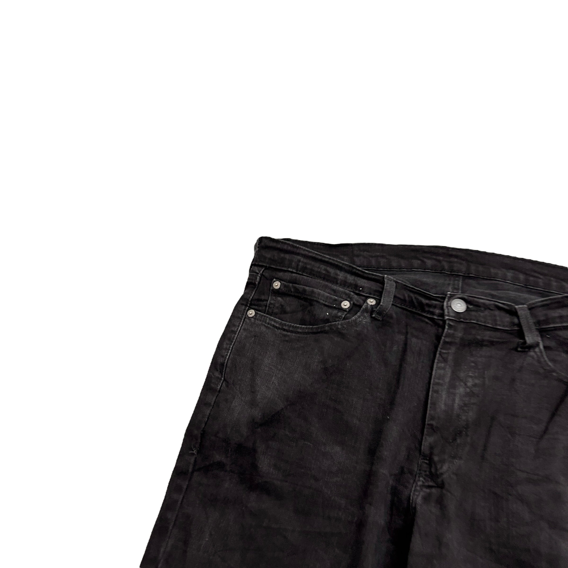 Levis 541 Jeans W38 L36 Mens Black Athletic Tapered Fit Stretch Denim