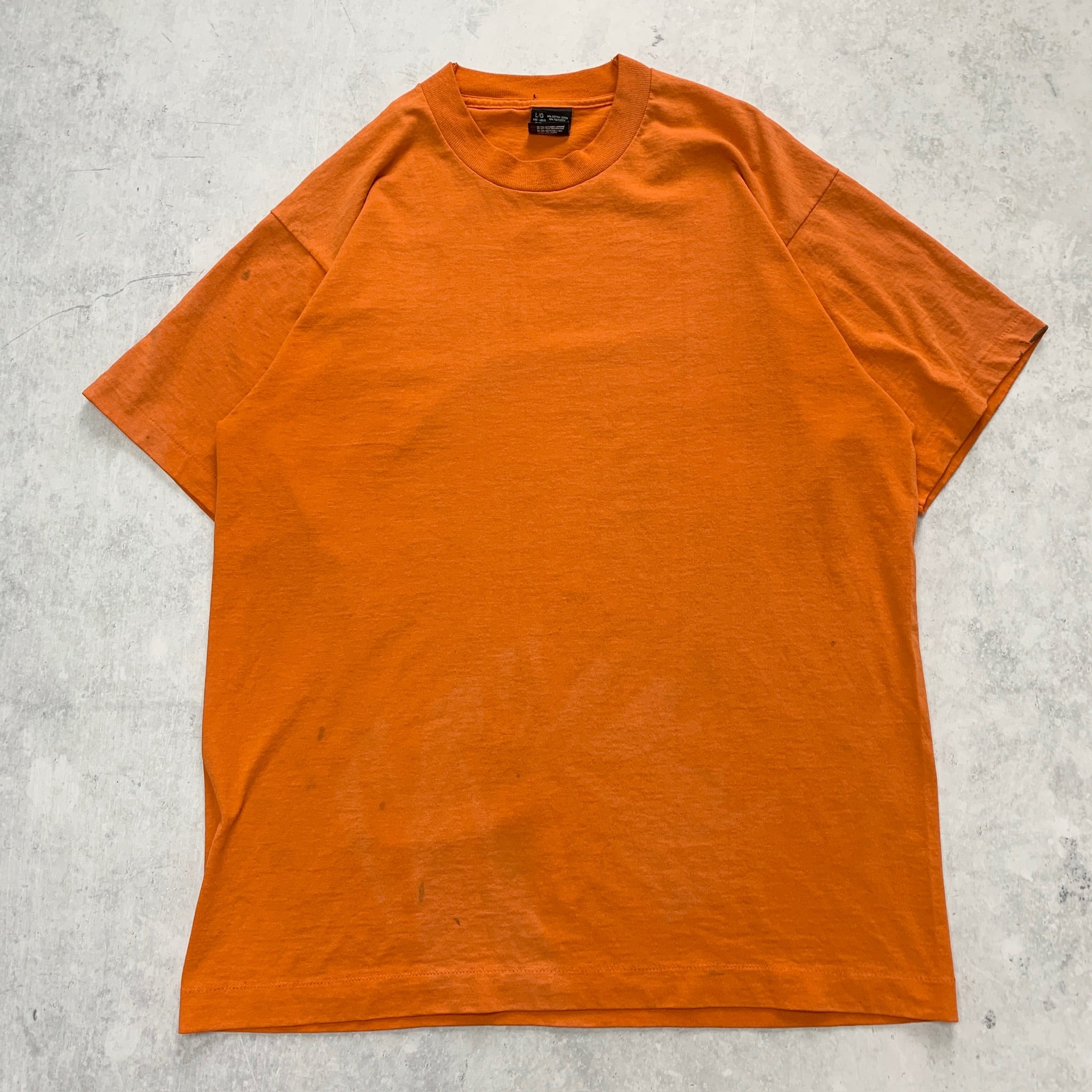 Vintage T Shirt Mens XL Orange Single Stitch Graphic Print 90s USA