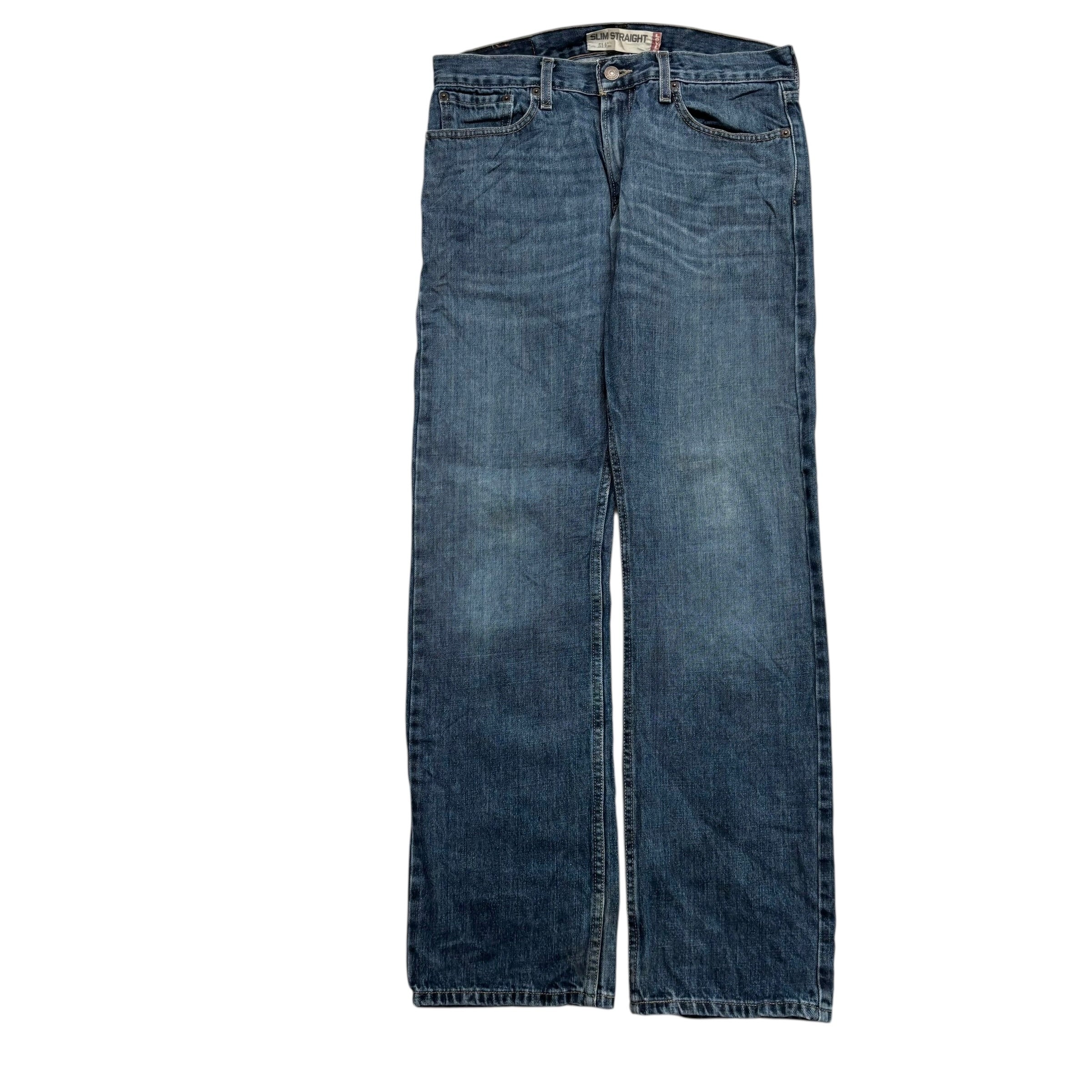Levis 514 Jeans W32 L32 Mens Dark Blue Regular Straight Fit Vintage Denim