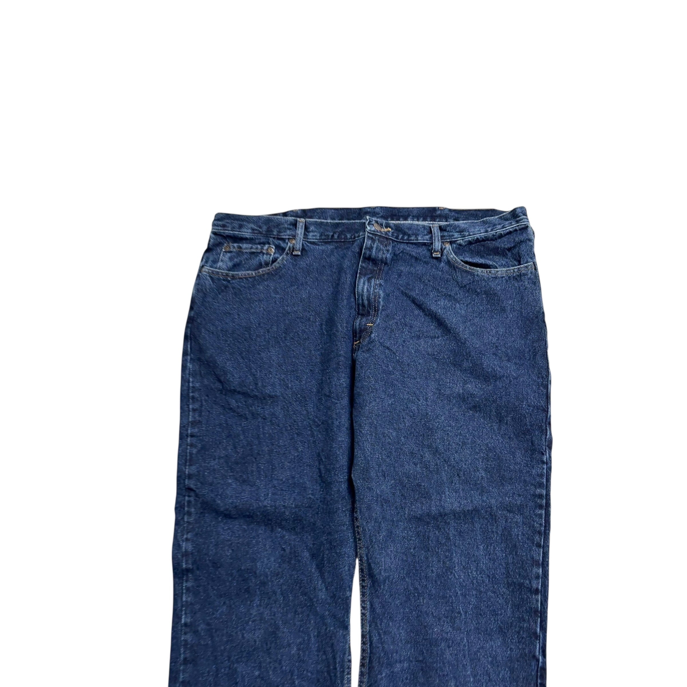 Wrangler Jeans W42 L27 Mens Dark Blue Regular Straight Fit Denim (E)