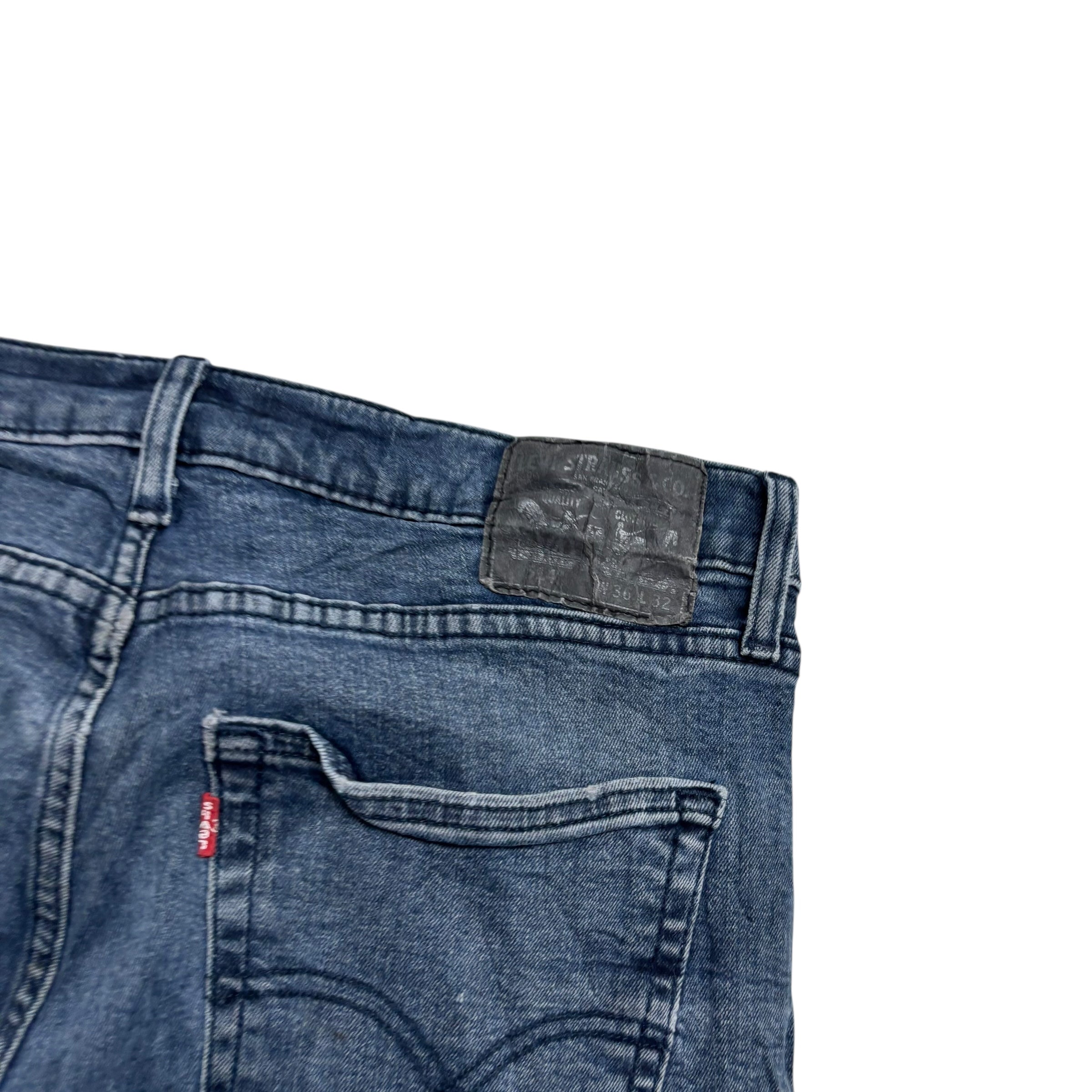 Levis 514 Jeans W36 L32 Mens Navy Blue Regular Straight Fit Stretch Denim