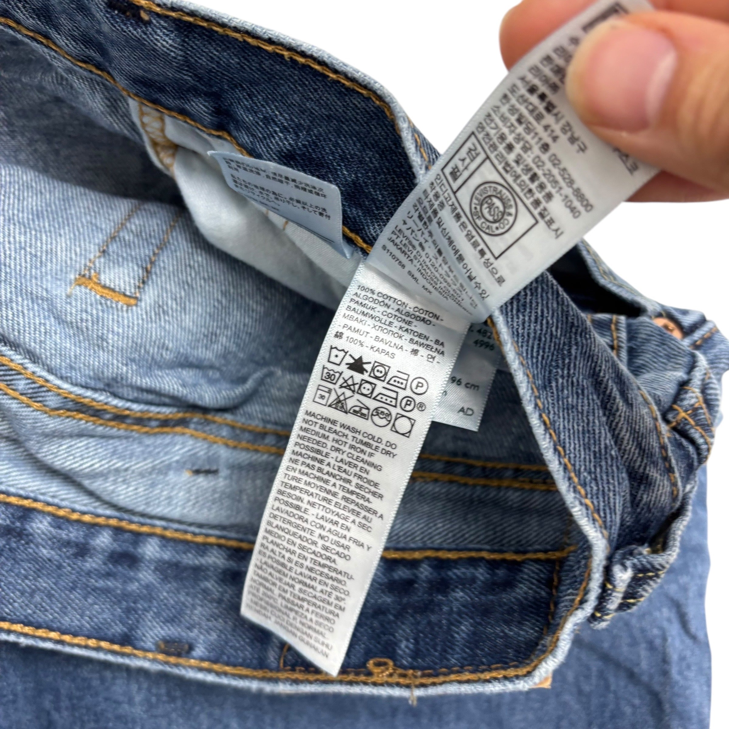 Levis 550 Jeans W38 L30 Mens Mid Blue Baggy Relaxed Straight Fit Denim