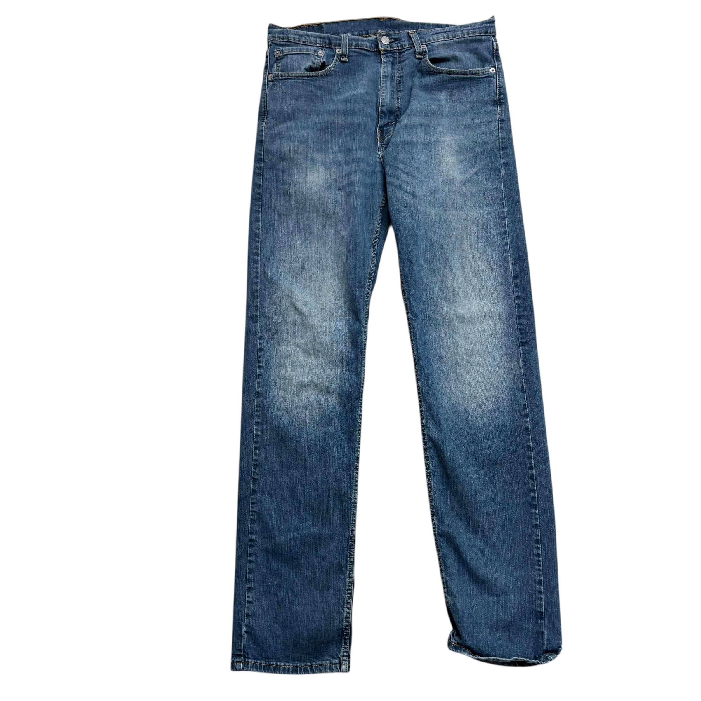 Levis 505 Jeans W34 L34 Mens Blue Regular Straight Fit Stretch Denim