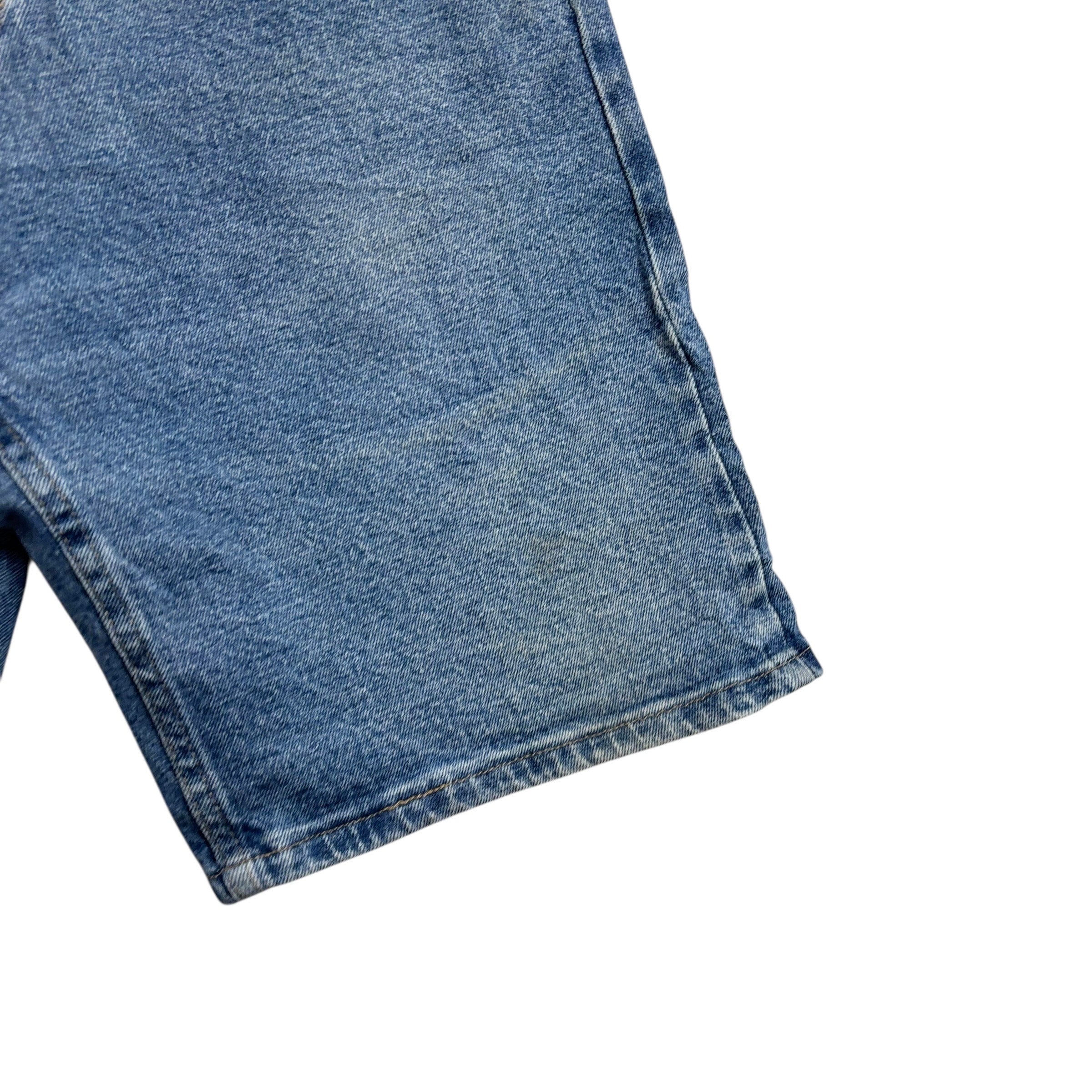 Wrangler Jorts W34 Mens Denim Shorts Mid Blue Regular Fit Stretch
