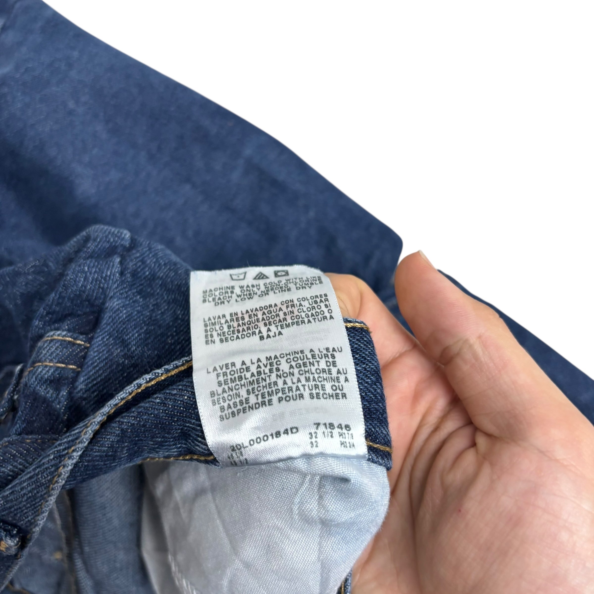 Wrangler Jeans W42 L32 Mens Dark Blue Relaxed Straight Fit Denim (E)