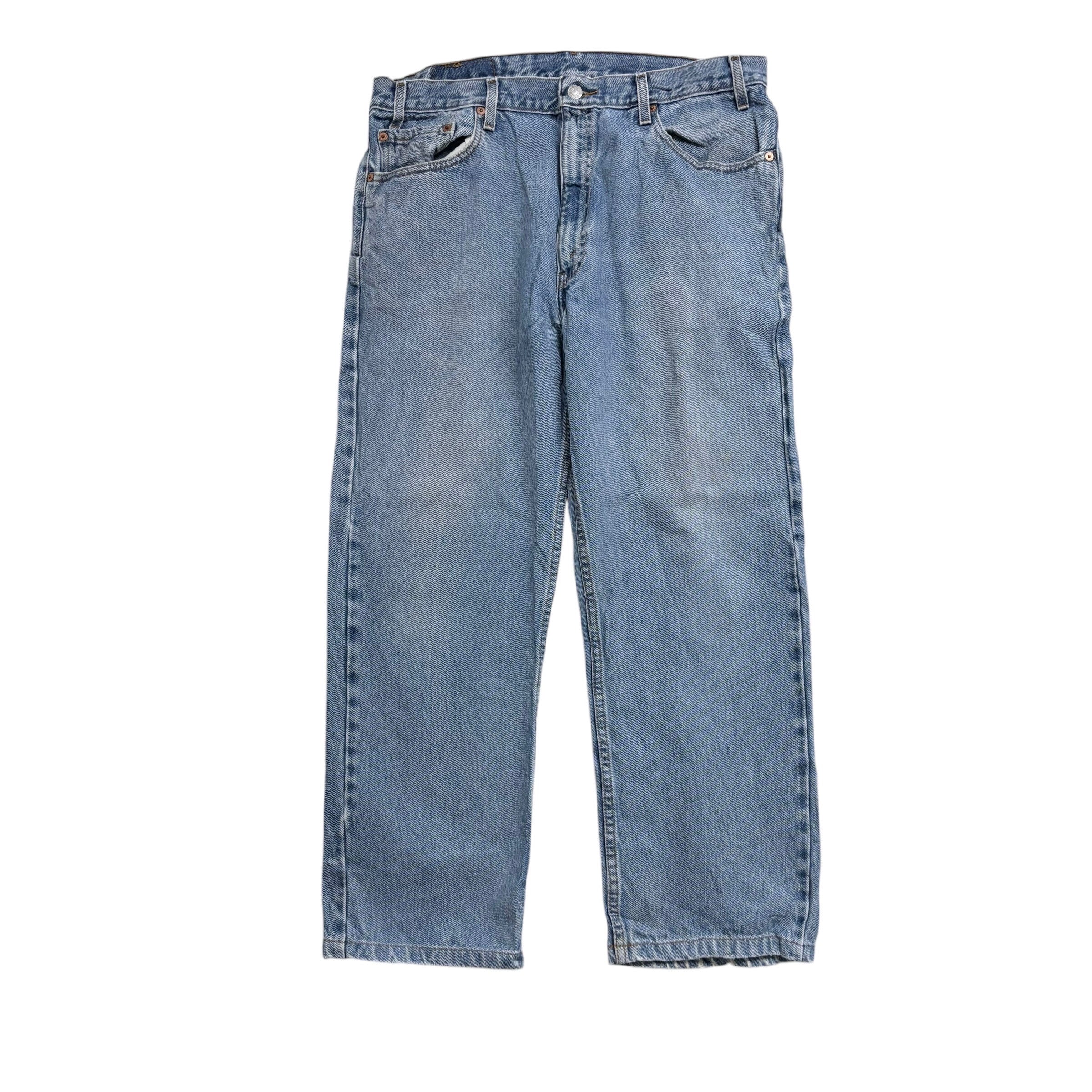 Levis 505 Jeans W36 L27 Mens Light Blue Regular Straight Fit Vintage Denim