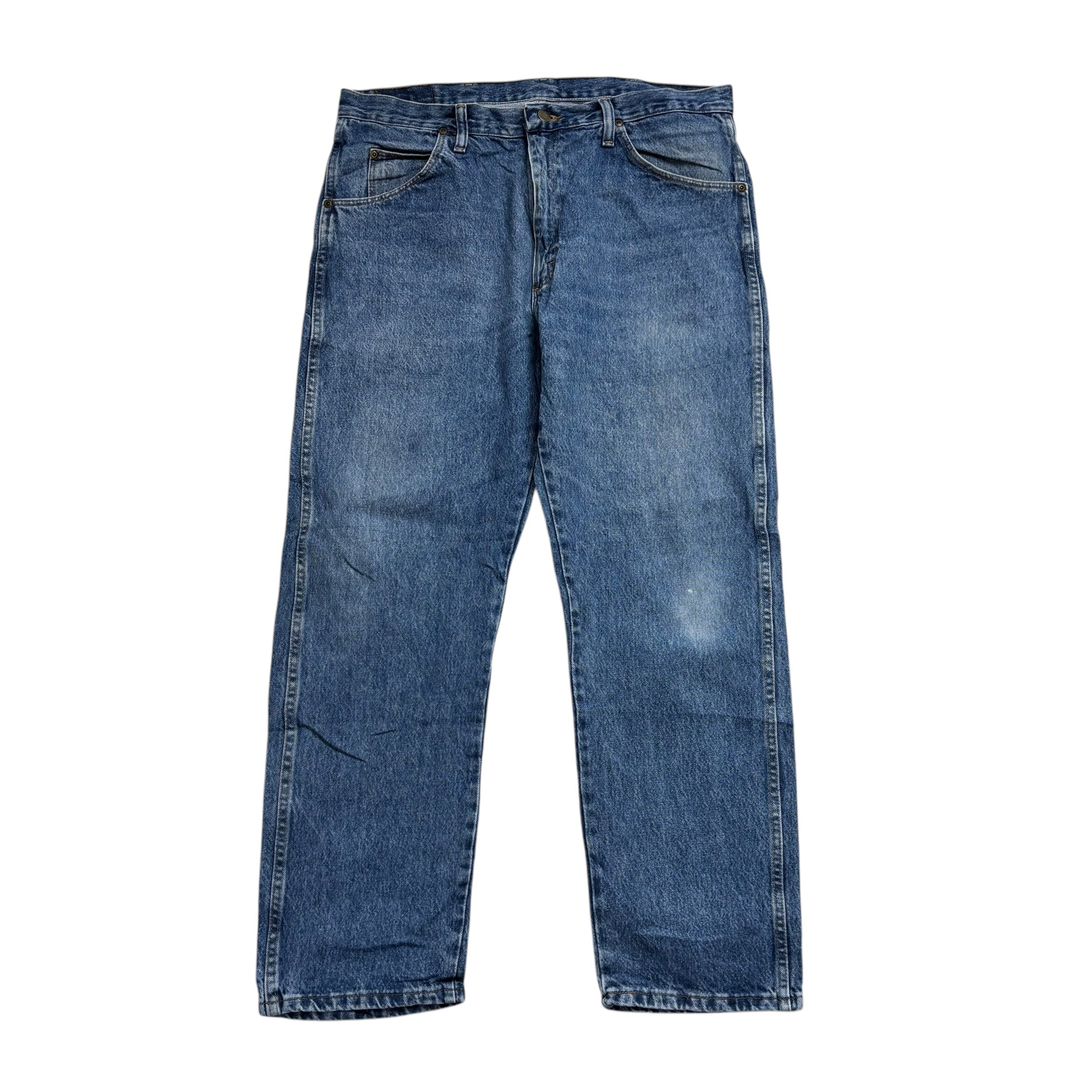 Wrangler Jeans W36 L29 Mens Mid Blue Regular Straight Fit Vintage Denim