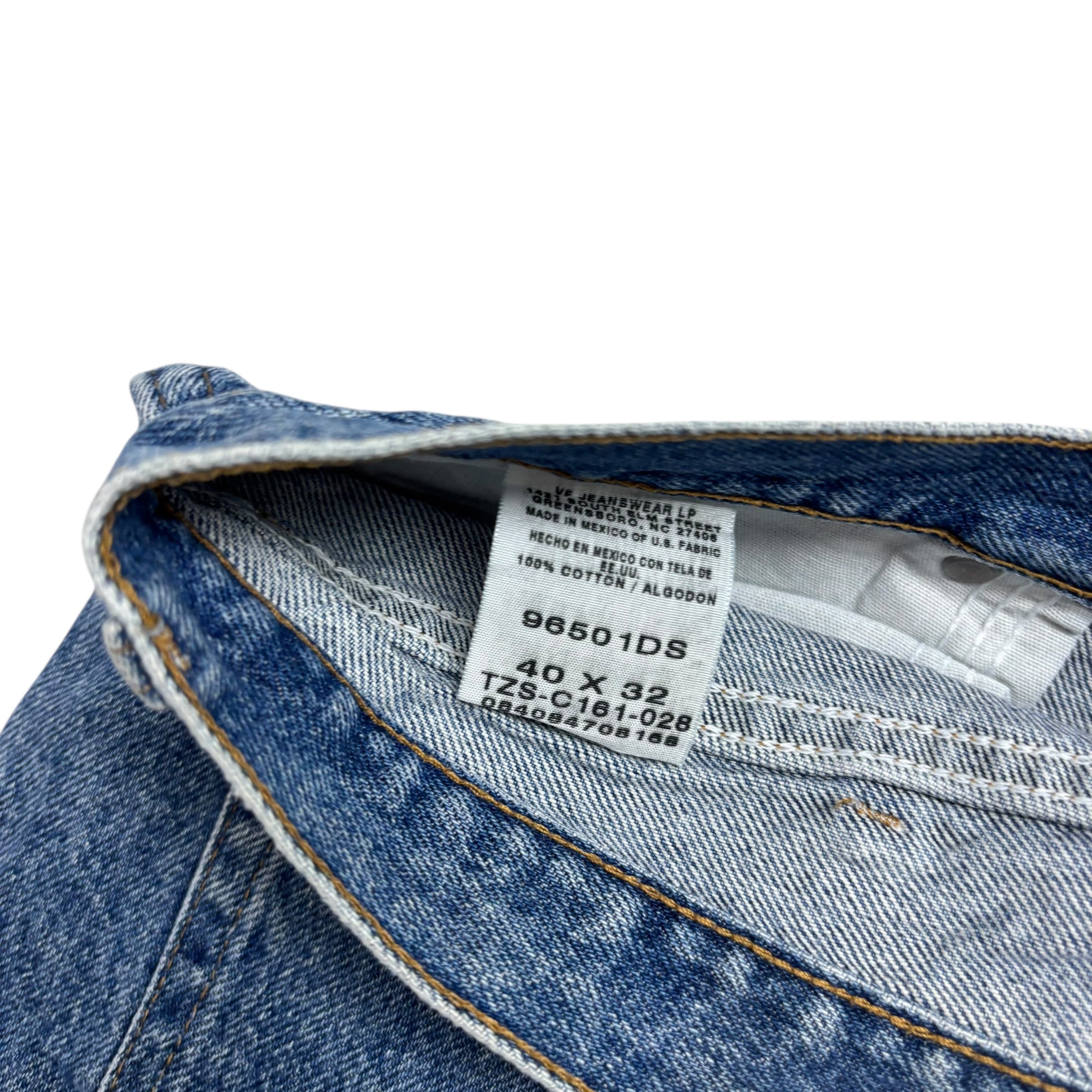 Wrangler Jeans W40 L32 Mens Mid Blue Regular Straight Fit Vintage Denim (E)