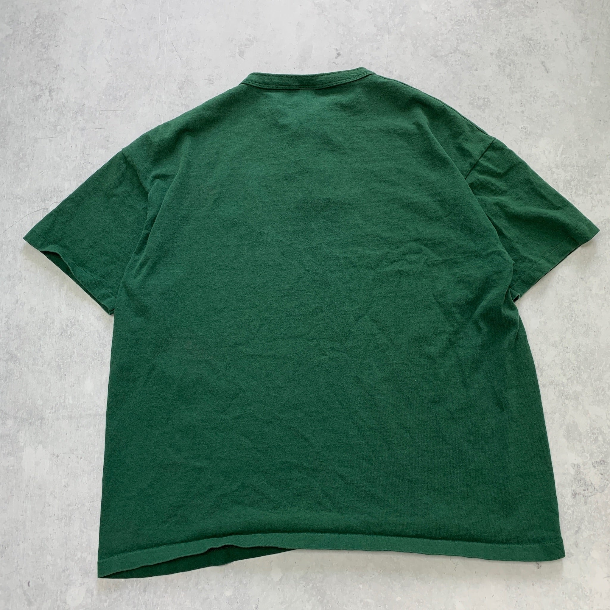 Vintage T Shirt Mens XL Green Single Stitch Graphic Print 90s Tourist Polo