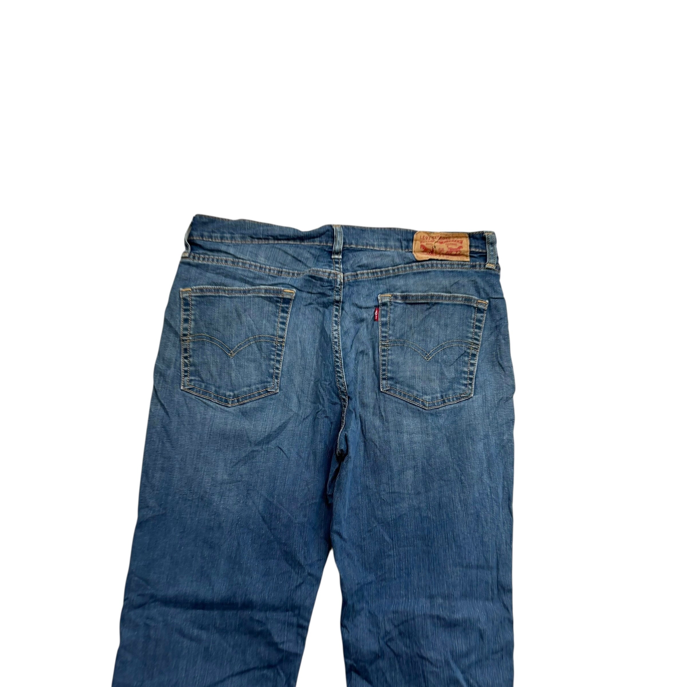 Levis 514 Jeans W33 L30 Mens Dark Blue Regular Straight Fit Stretch Denim (E)