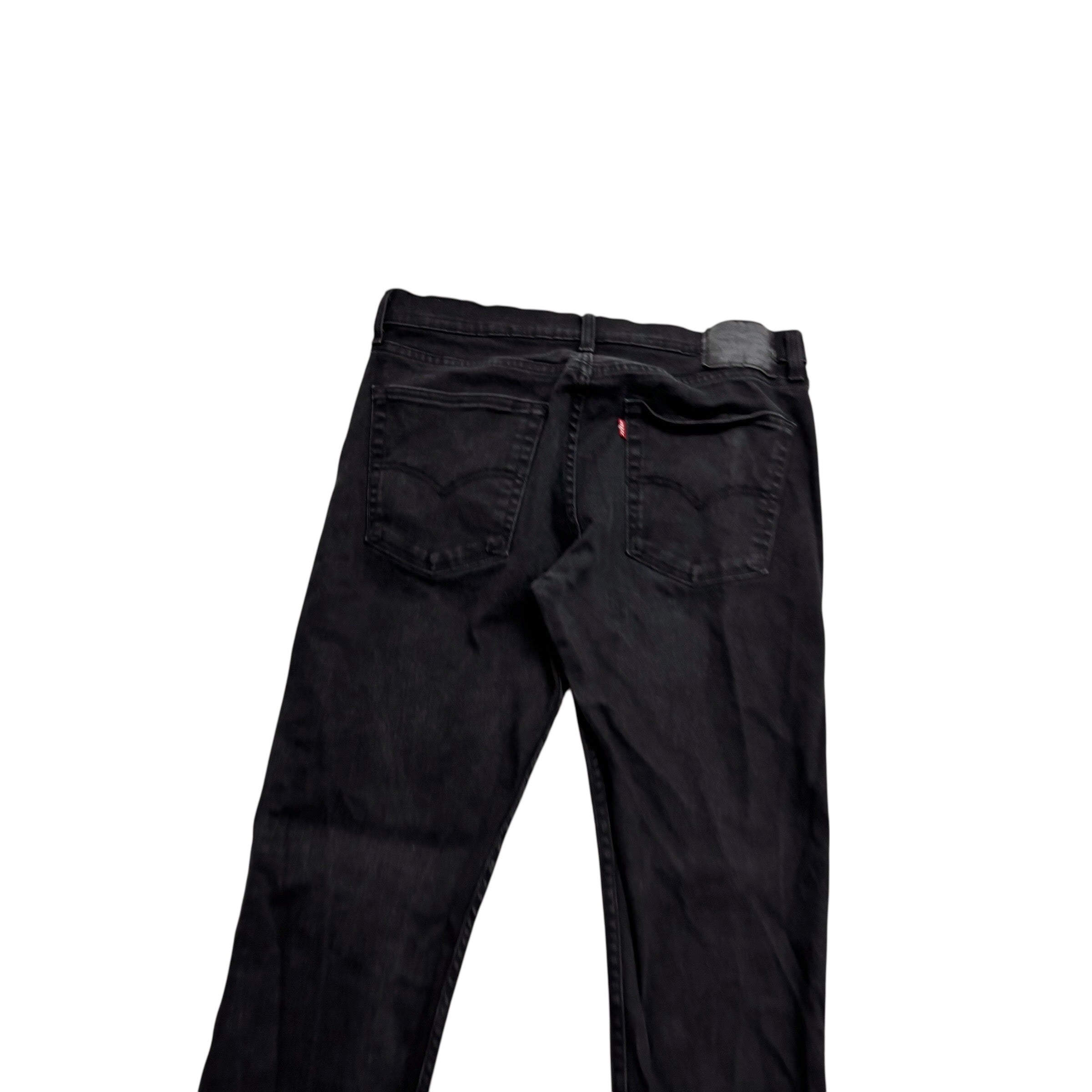 Levis 512 Jeans W34 L34 Mens Black Slim Tapered Fit Stretch Denim (E)