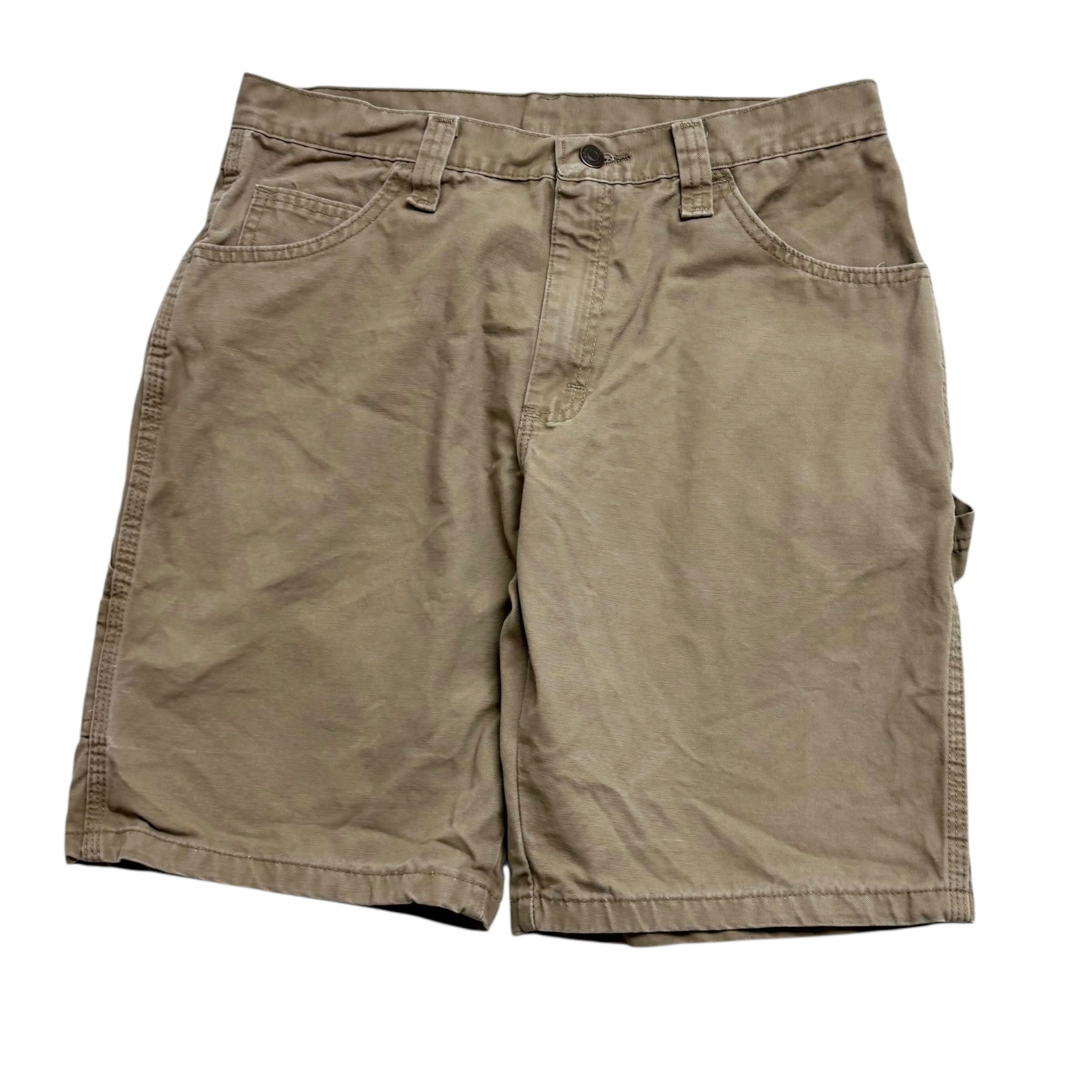Wrangler Baggy Jorts W32 Mens Beige Canvas Shorts Relaxed Fit Carpenter (E)