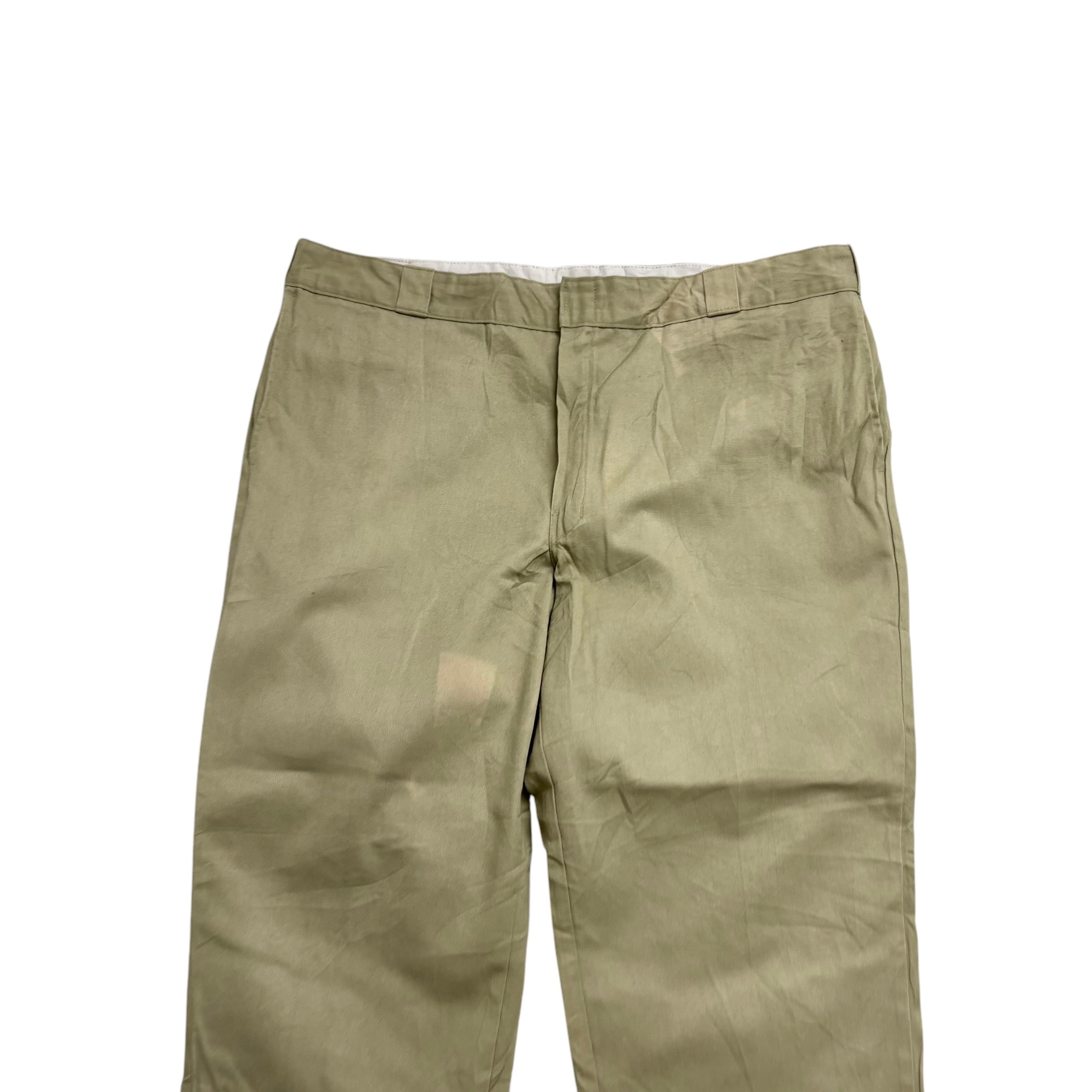 Dickies 874 Trousers W44 L30 Mens Beige Pants Original Straight Fit Workwear