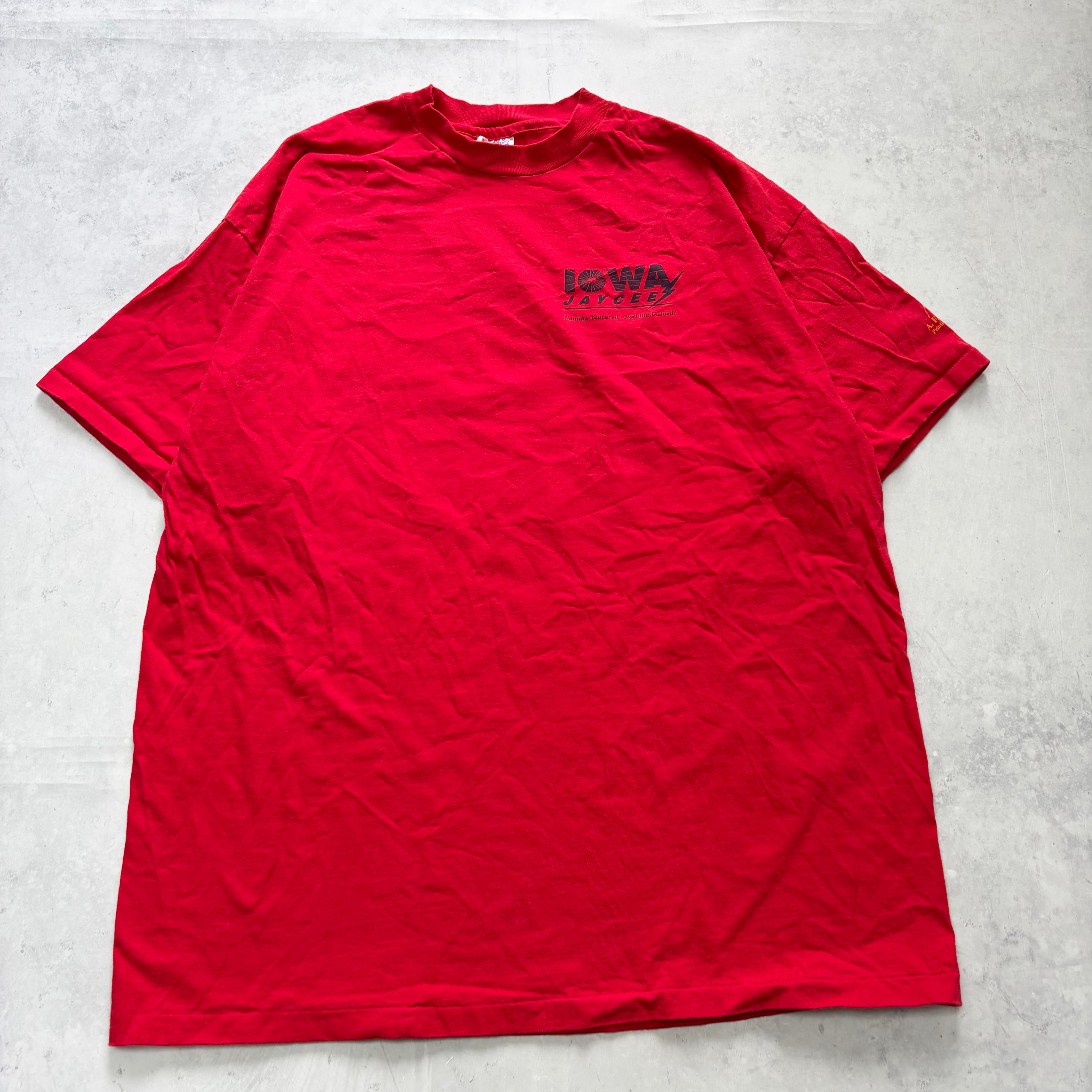 Vintage T Shirt Mens XXL Red Single Stitch Graphic Print 90s USA (E)