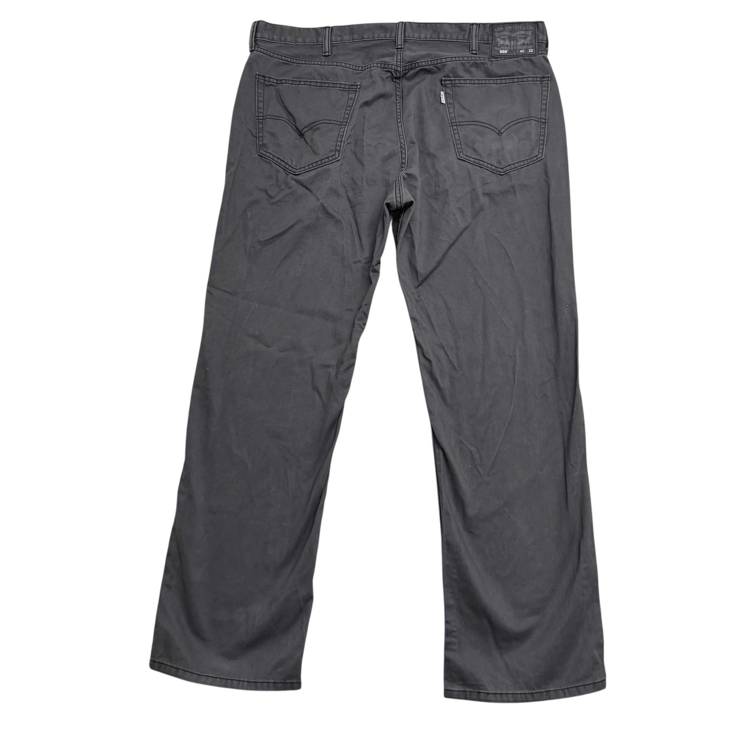 Levis 559 Trousers W40 L32 Mens Grey Baggy Relaxed Straight Fit Pants (E)