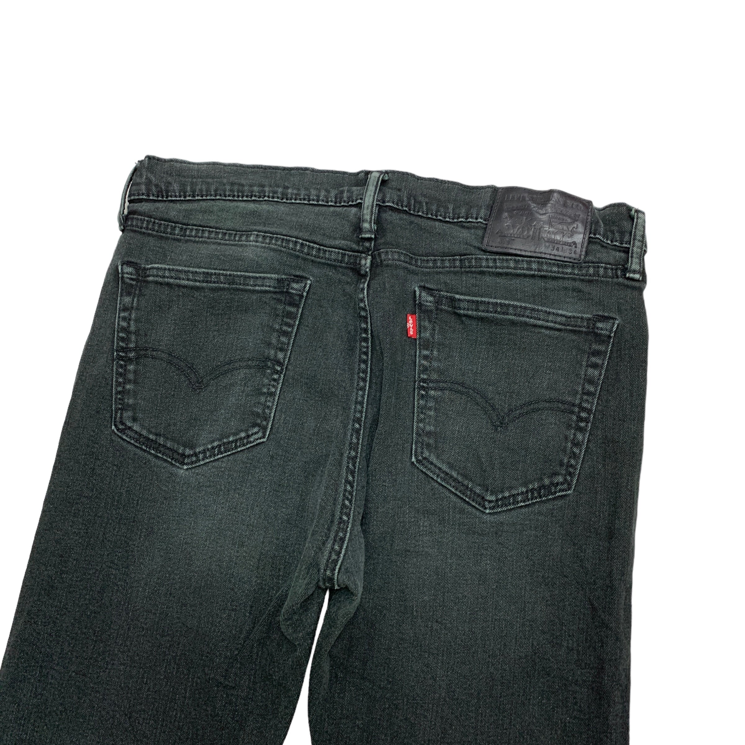 Levis 510 Jeans W34 L32 Mens Black Skinny Fit Stretch Denim