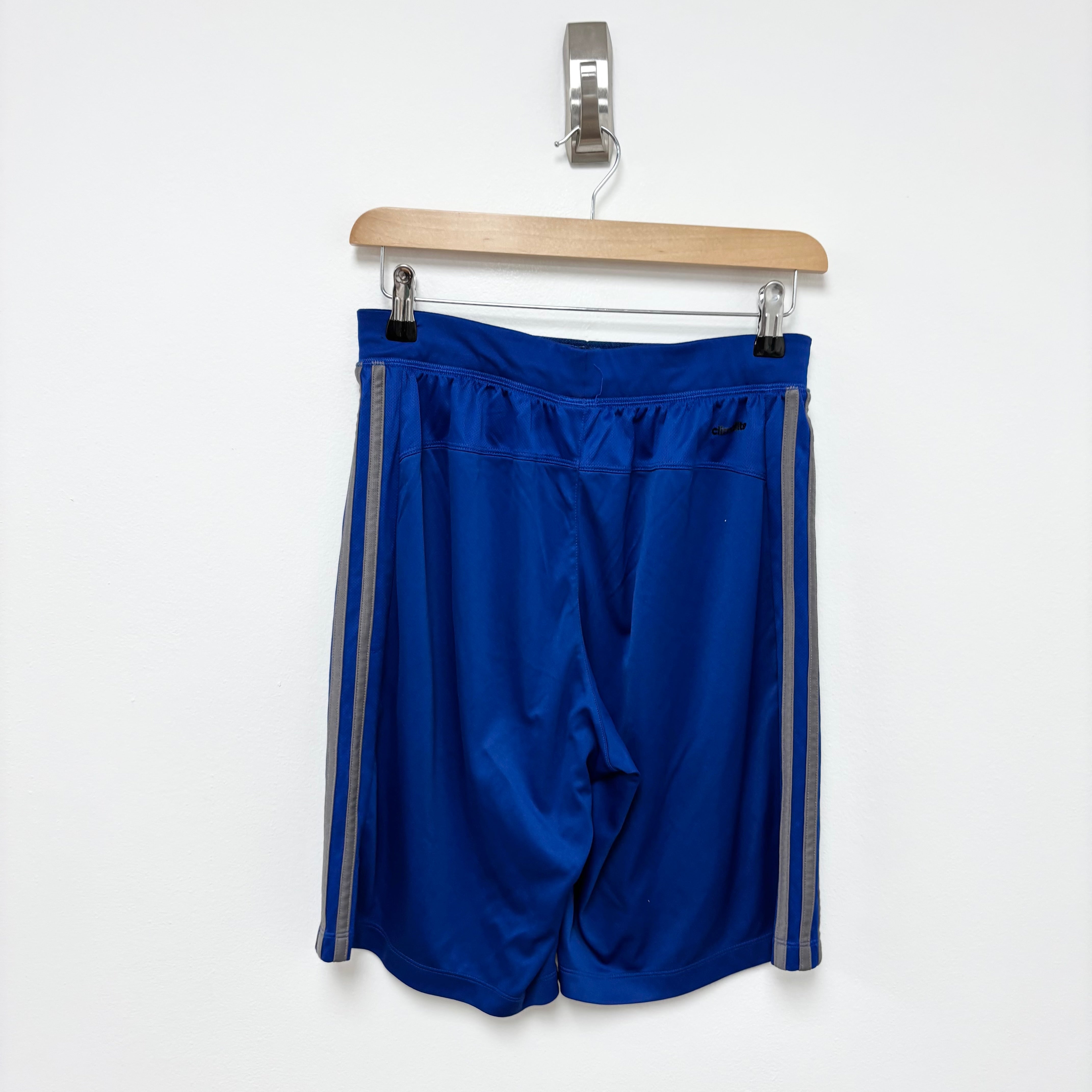 Adidas Shorts Mens Small Blue Sports Running Gym Athletic Pockets