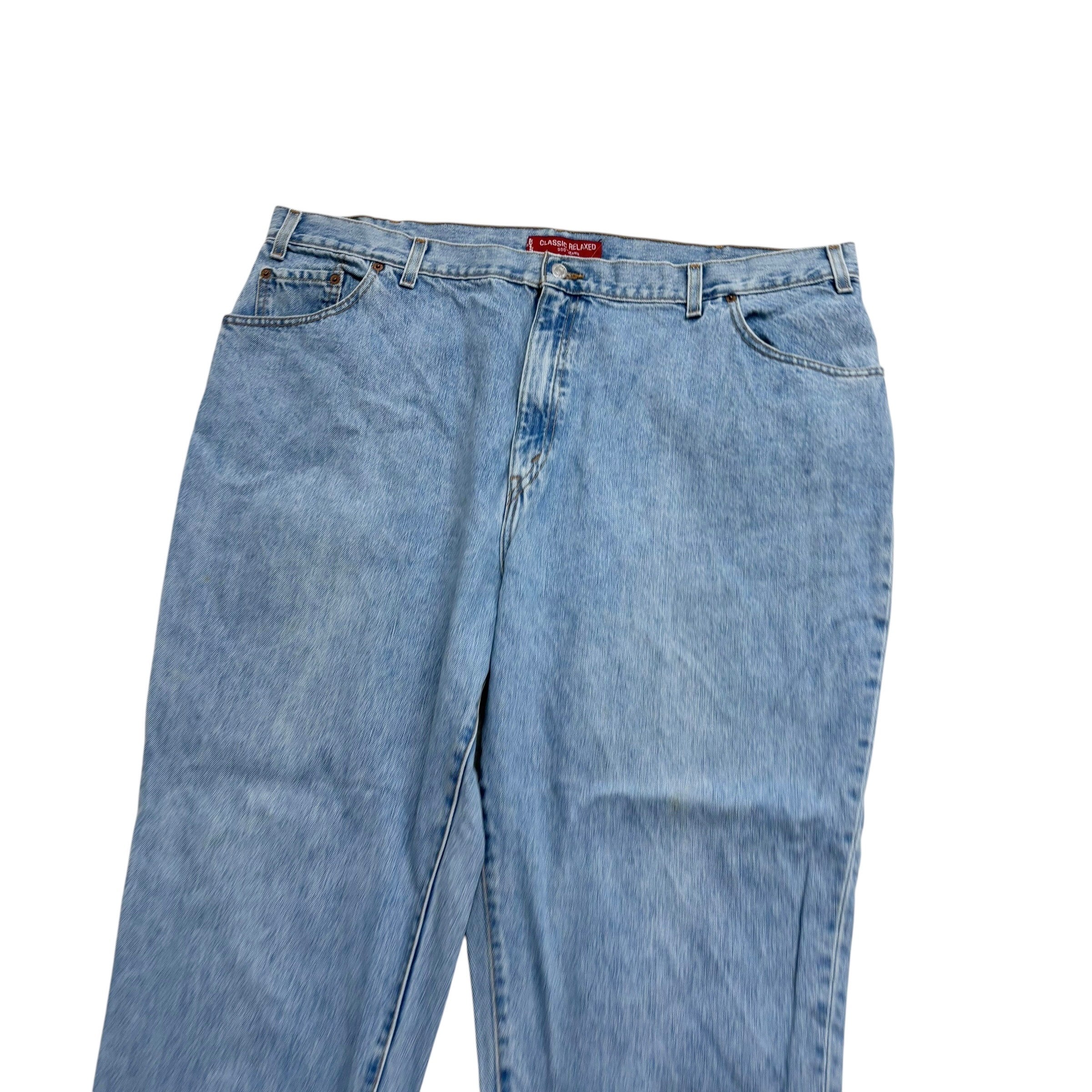 Levis 550 Jeans W44 L30 Womens Light Blue Relaxed Tapered Fit Vintage