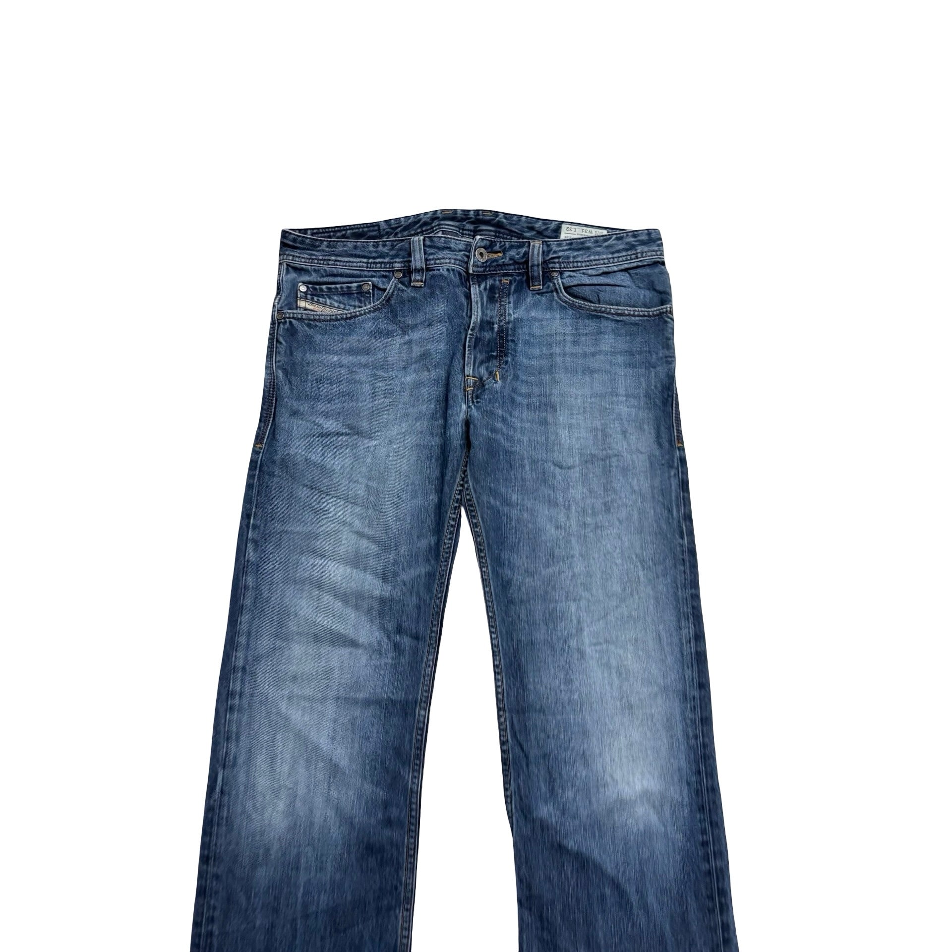 Diesel Safado Jeans W32 L32 Mens Mid Blue Slim Straight Fit Denim (E)