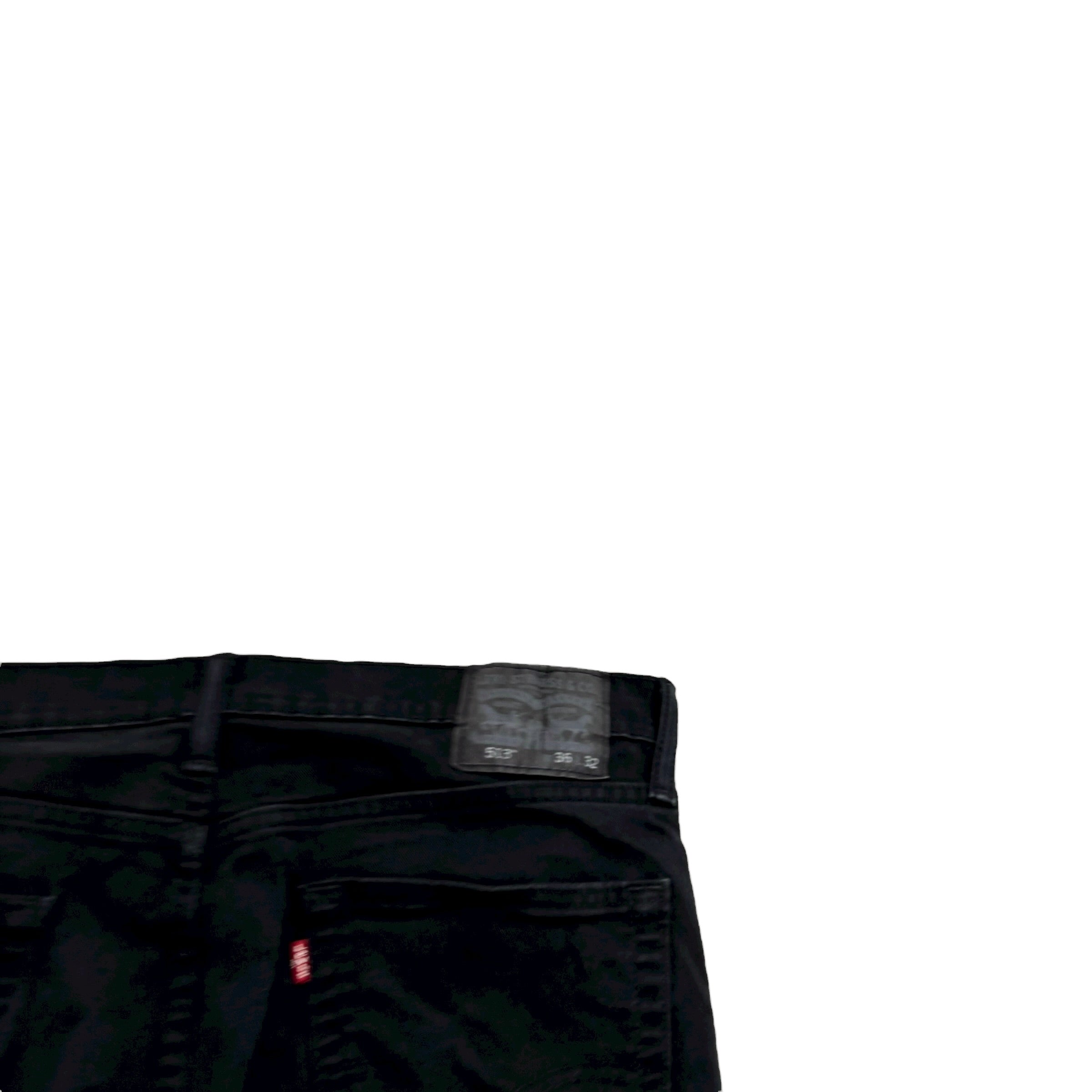 Levis 513 Jeans W36 L32 Mens Black Slim Straight Fit Stretch Denim (E)