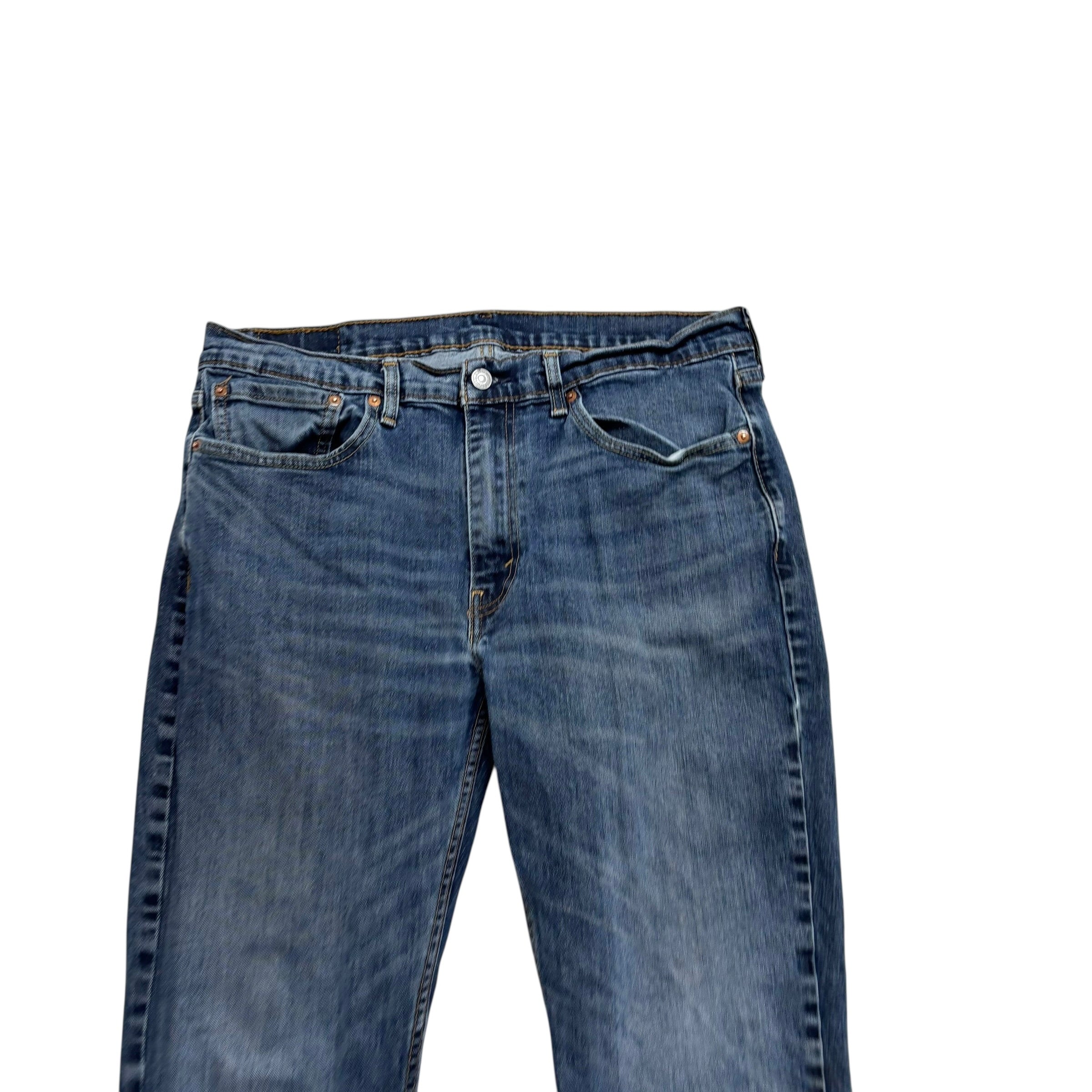 Levis 514 Jeans W36 L28 Mens Mid Blue Regular Straight Fit Stretch Denim