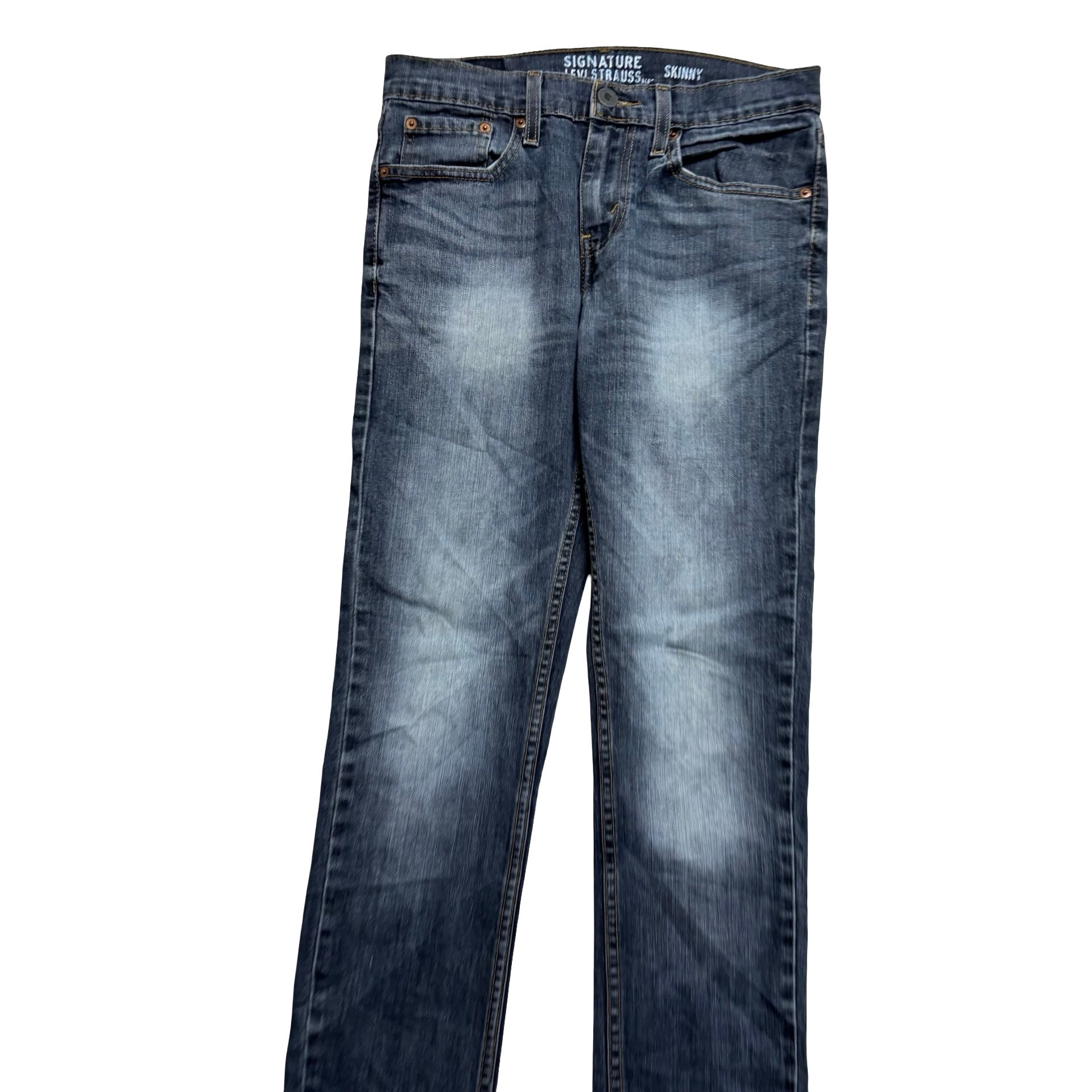 Levis Signature Jeans W29 L32 Mens Dark Blue Skinny Fit Stretch Denim (E)
