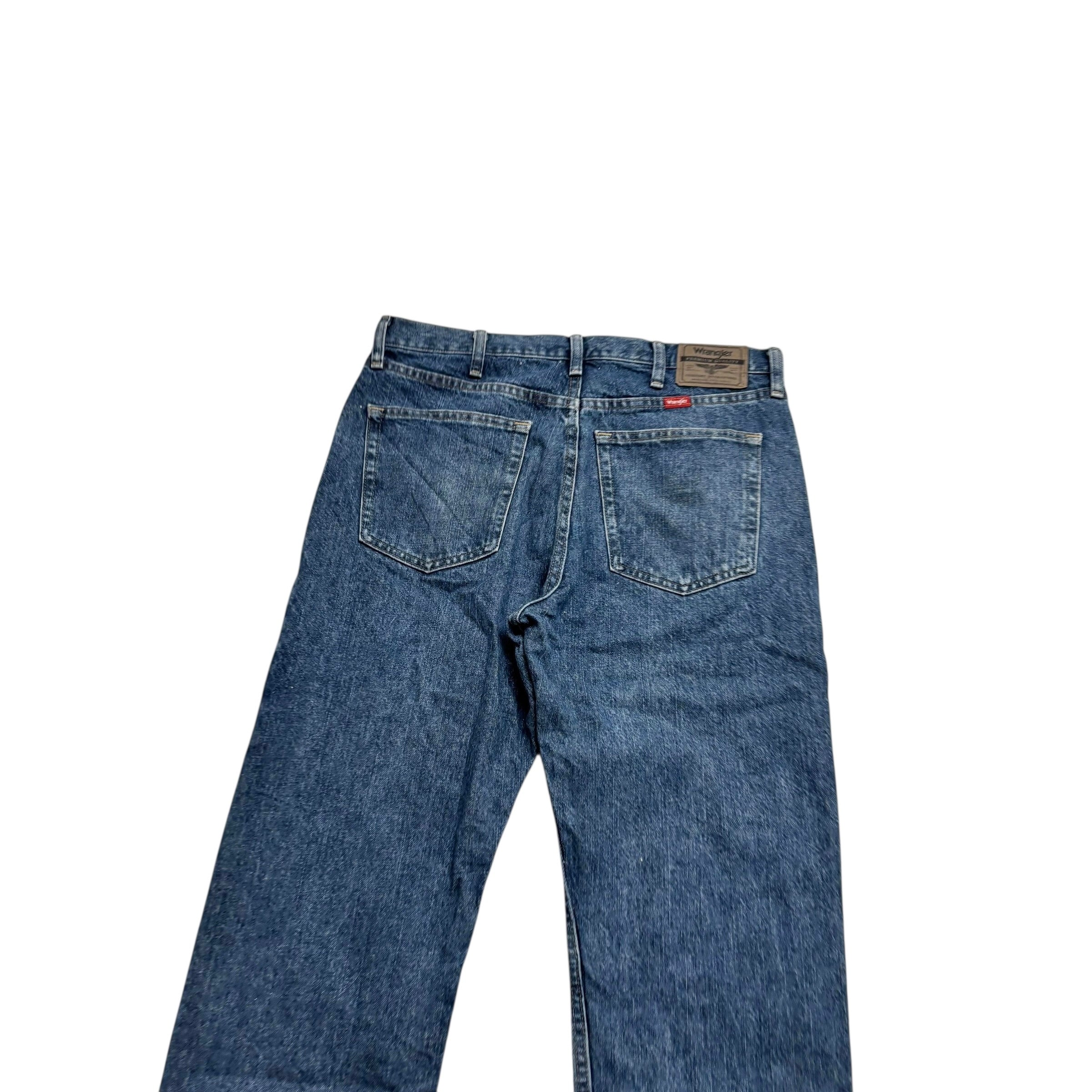 Wrangler Jeans W34 L30 Mens Mid Blue Regular Straight Fit Denim (E)