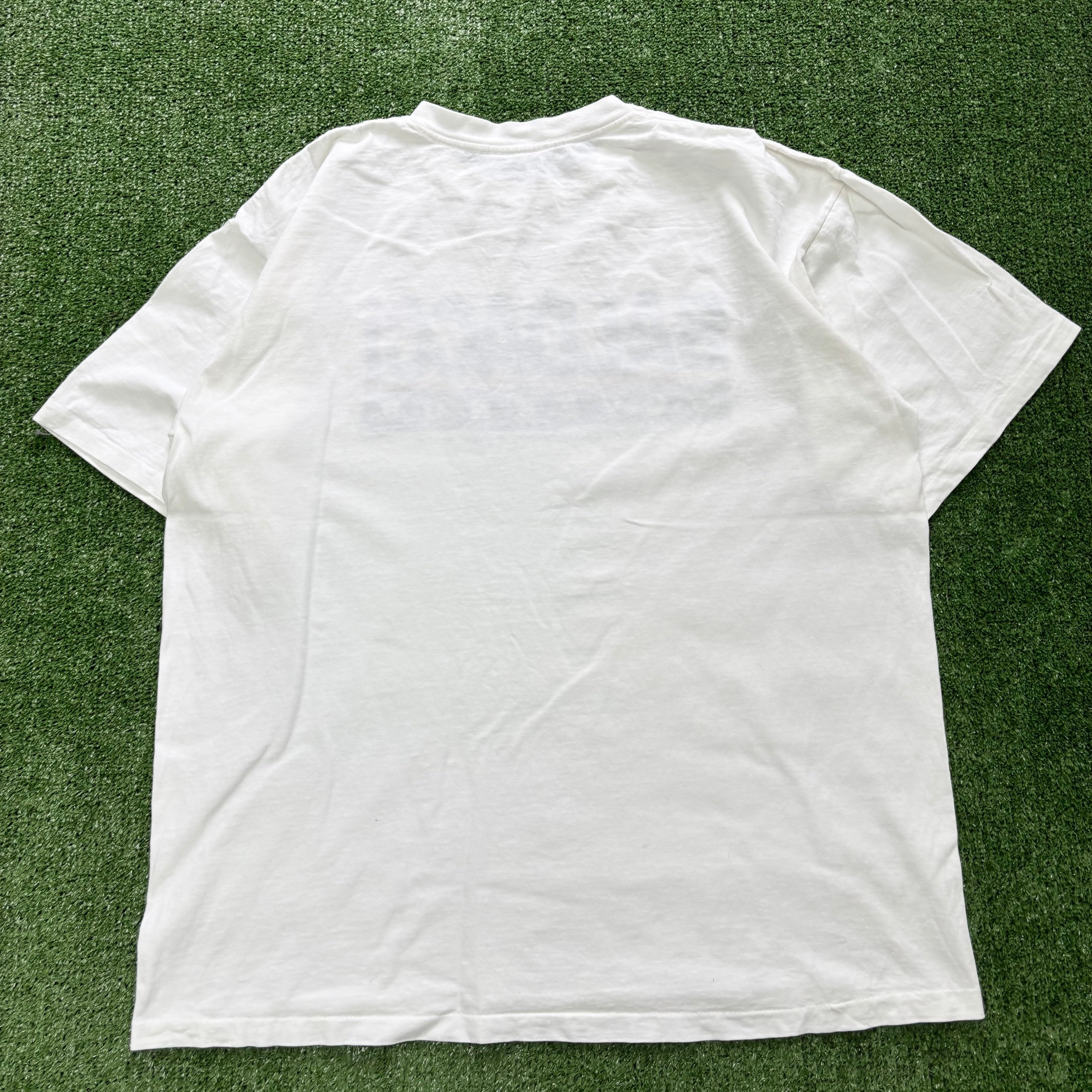 Vintage T Shirt Mens XL White Single Stitch Graphic Print 90s USA (E)