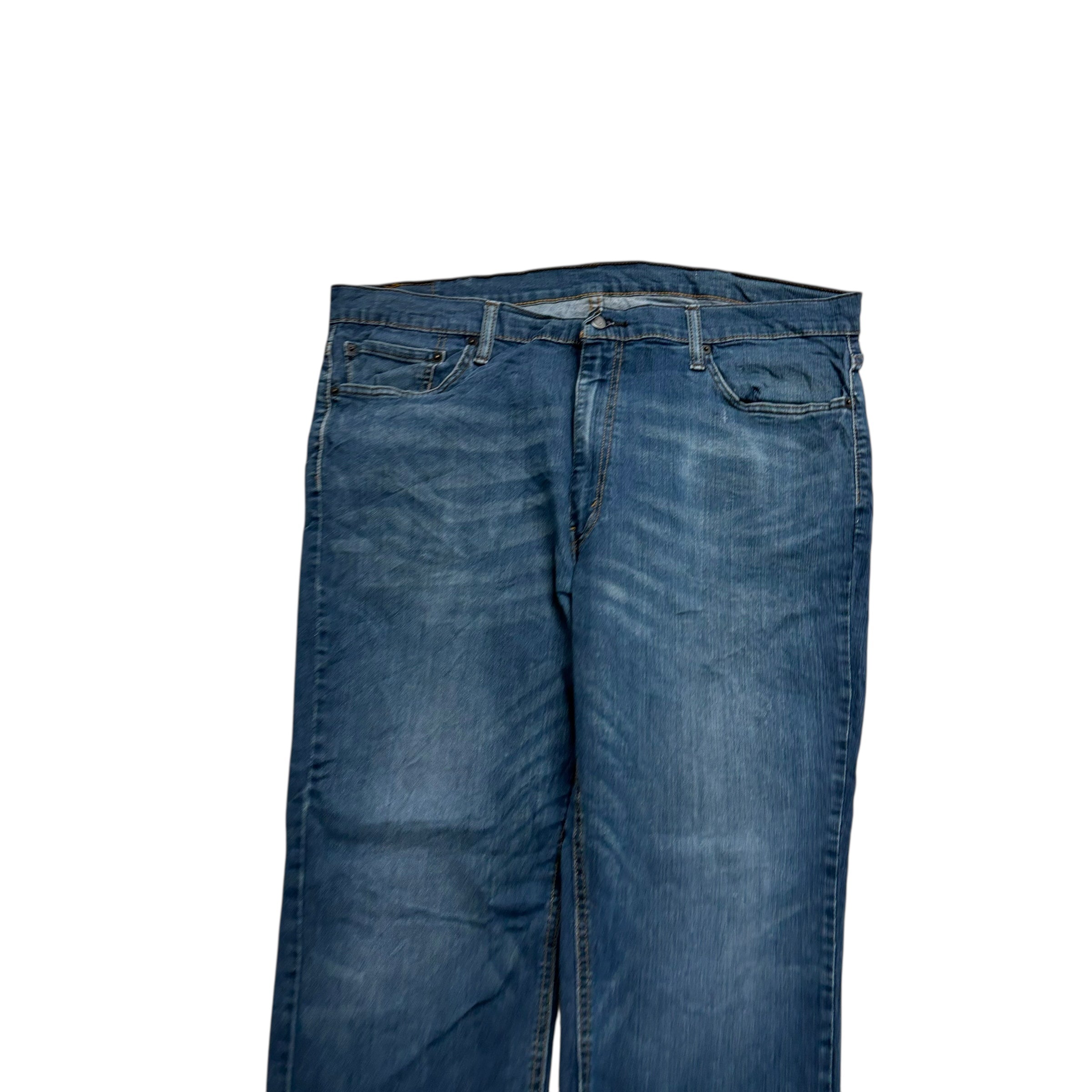 Levis 541 Jeans W40 L29 Mens Dark Blue Athletic Tapered Fit Stretch Denim (E)