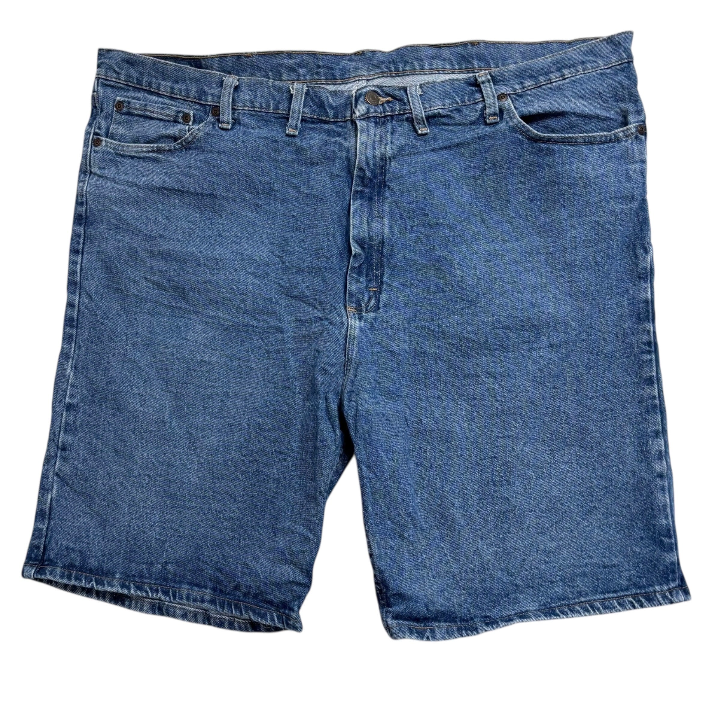 Wrangler Baggy Jorts W48 Mens Mid Blue Denim Shorts Relaxed Fit Stretch (E)