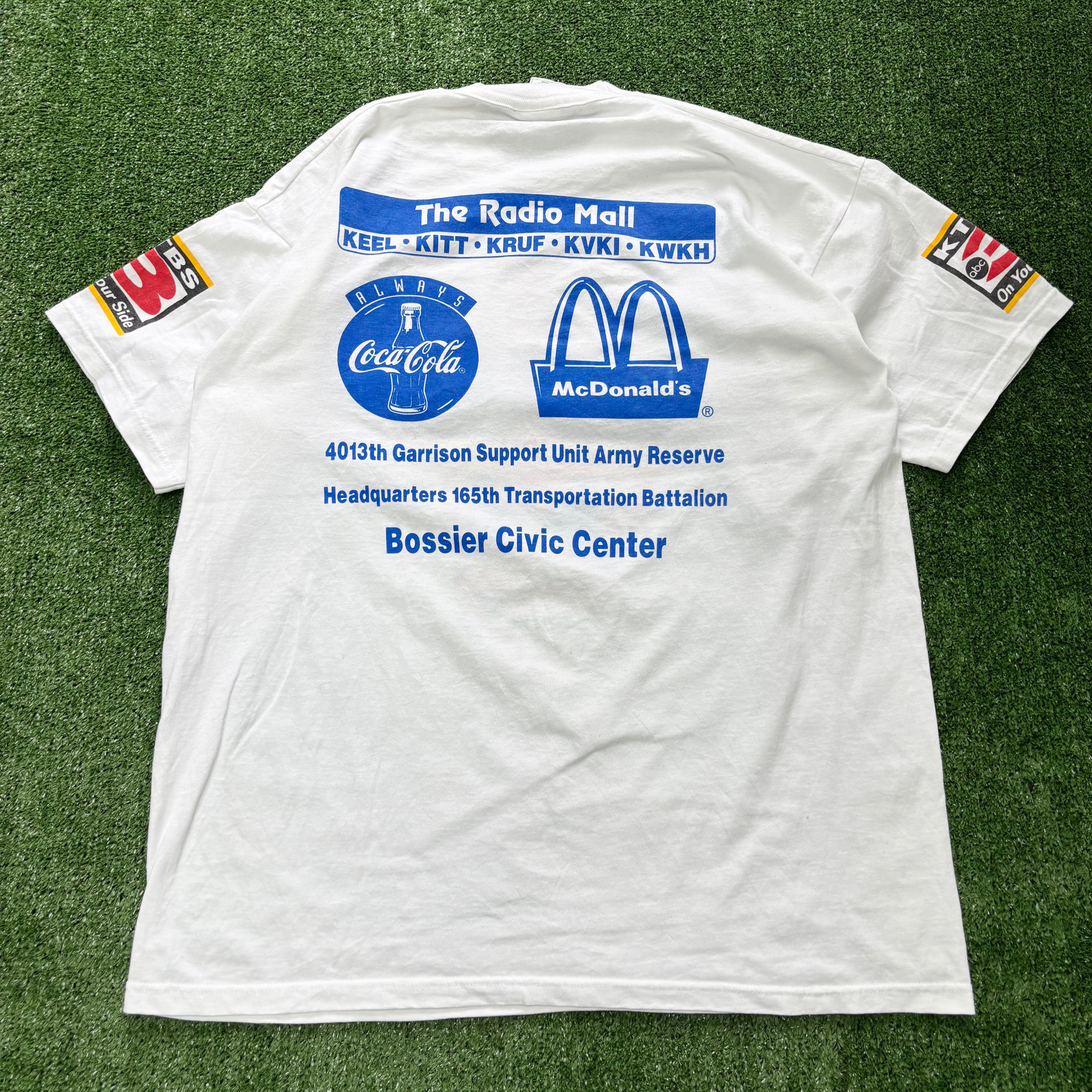 Vintage T Shirt Mens XL White Graphic Print 90s USA 1997 Radio (E)