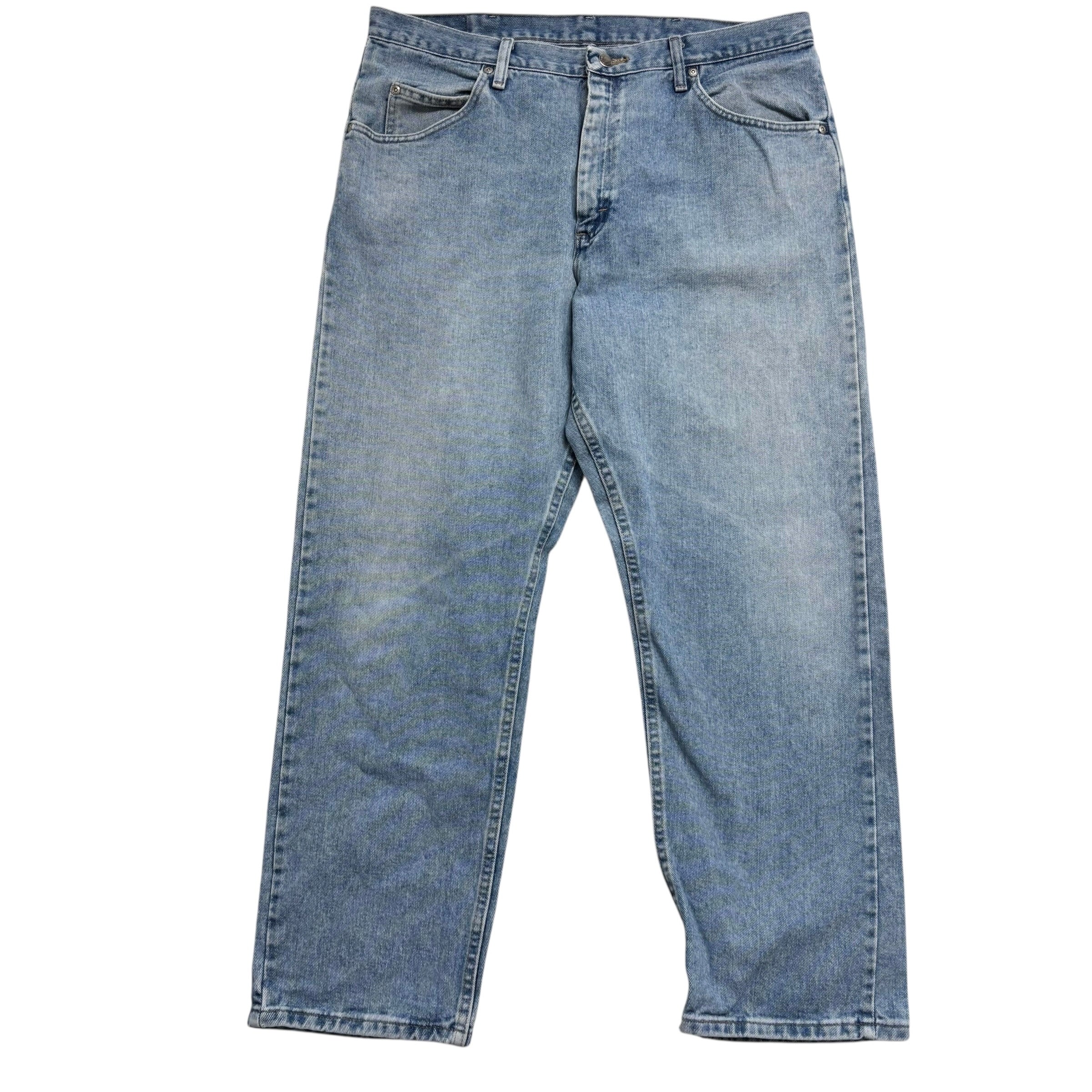 Wrangler Jeans W38 L30 Mens Light Blue Relaxed Straight Fit Denim (E)