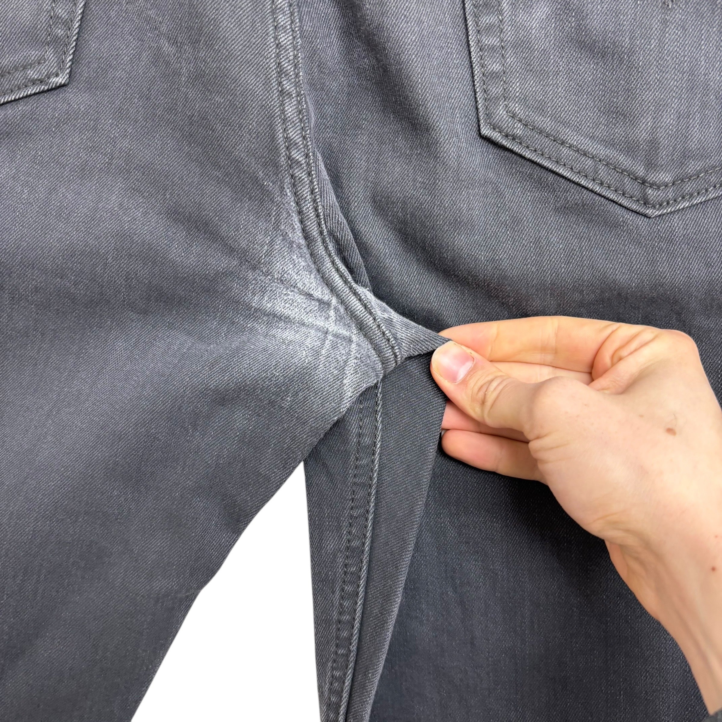 Levis 541 Jeans W40 L32 Mens Grey Athletic Tapered Fit Stretch Denim (F)