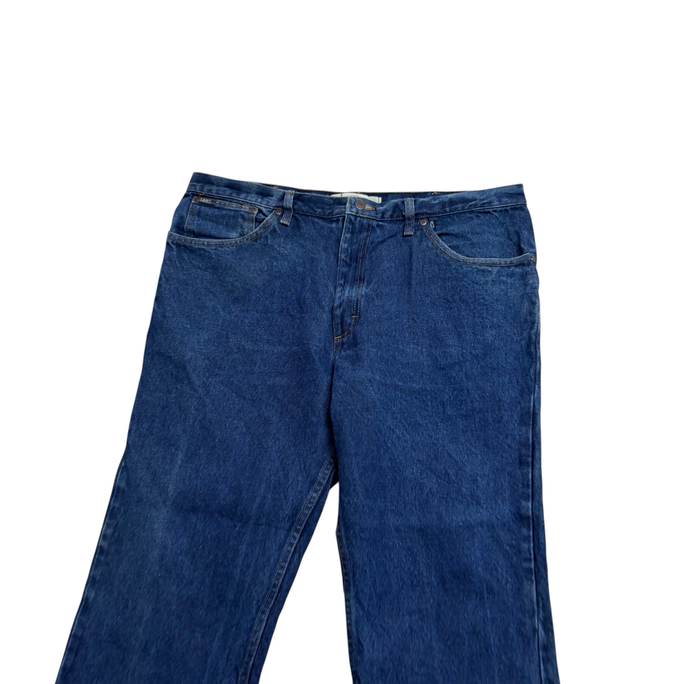 Lee Jeans W40 L30 Mens Dark Blue Relaxed Straight Fit Vintage Denim (E)