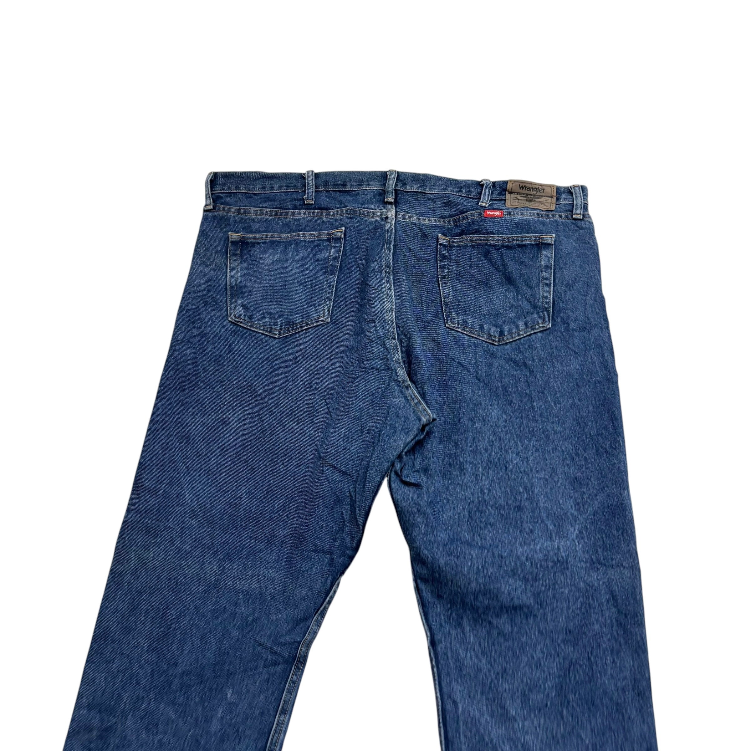 Wrangler Jeans W44 L30 Mens Mid Blue Baggy Relaxed Straight Fit Denim (E)