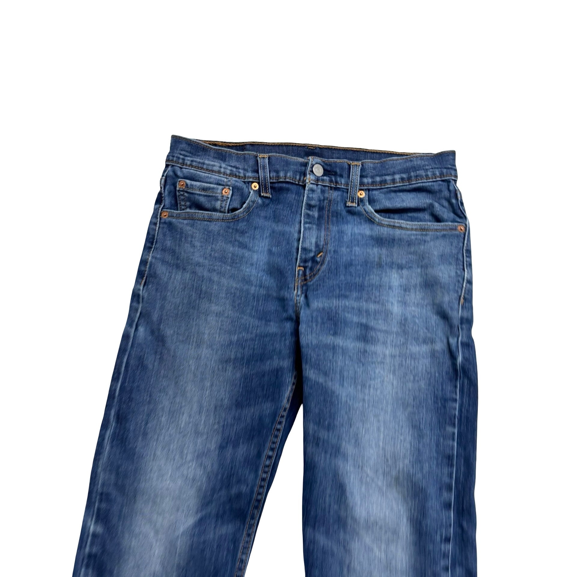 Levis 502 Jeans W30 L31 Mens Mid Blue Regular Tapered Fit Stretch Denim (E)