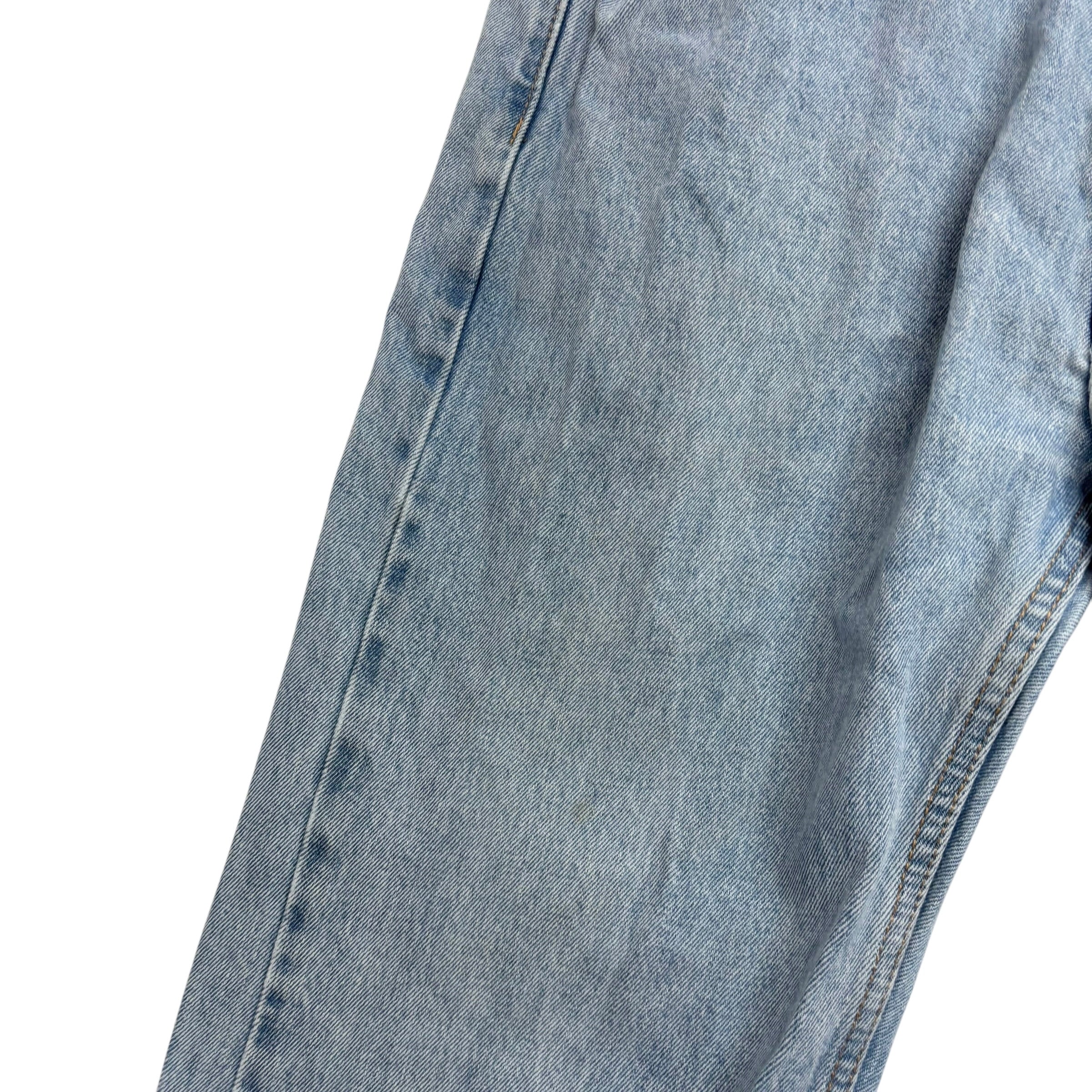 Levis 505 Jeans W36 L30 Mens Light Blue Regular Straight Fit Denim (F)