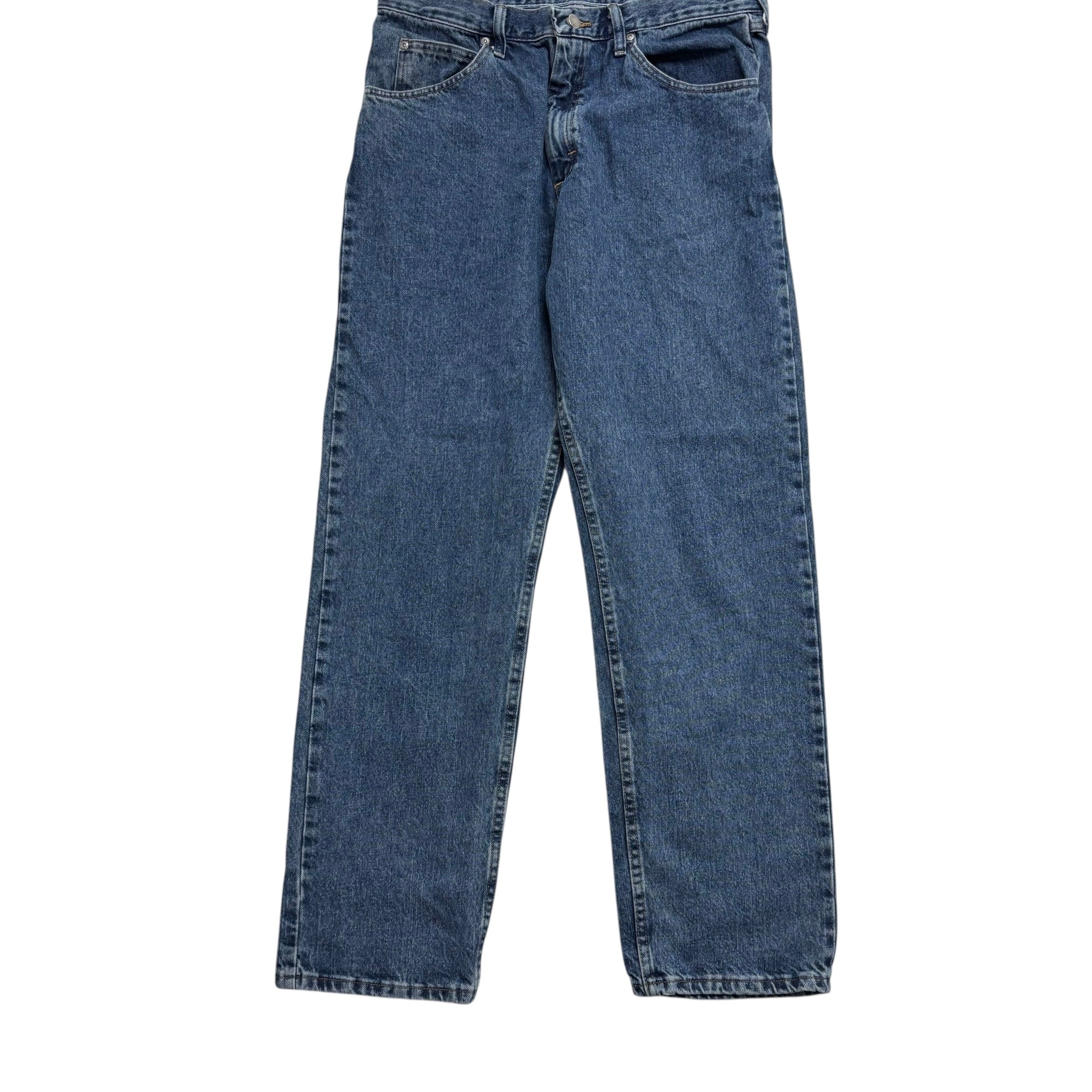Wrangler Jeans W34 L32 Mens Mid Blue Relaxed Straight Fit Denim (E)