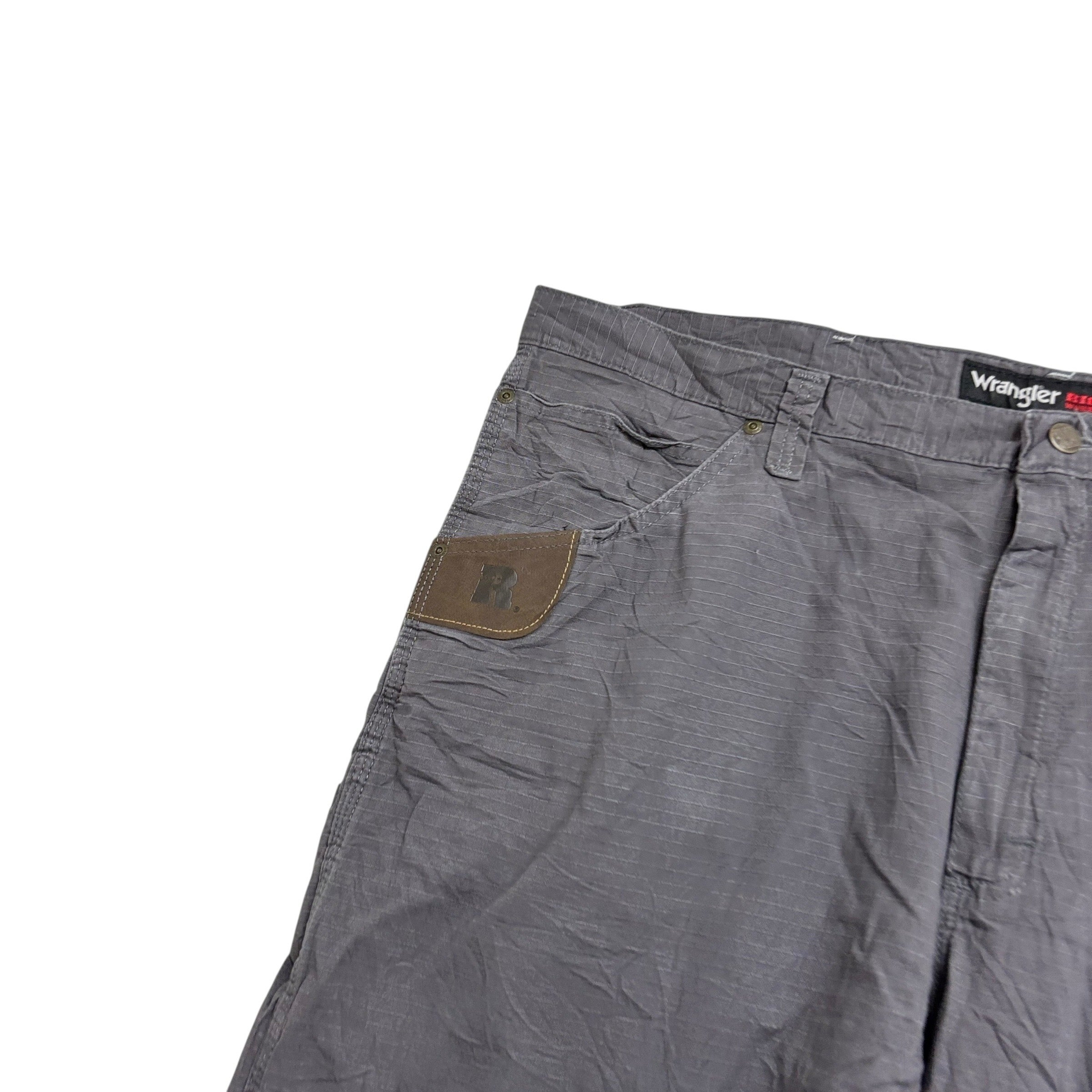 Wrangler Carpenter Pants W42 L30 Mens Grey Relaxed Straight Trousers