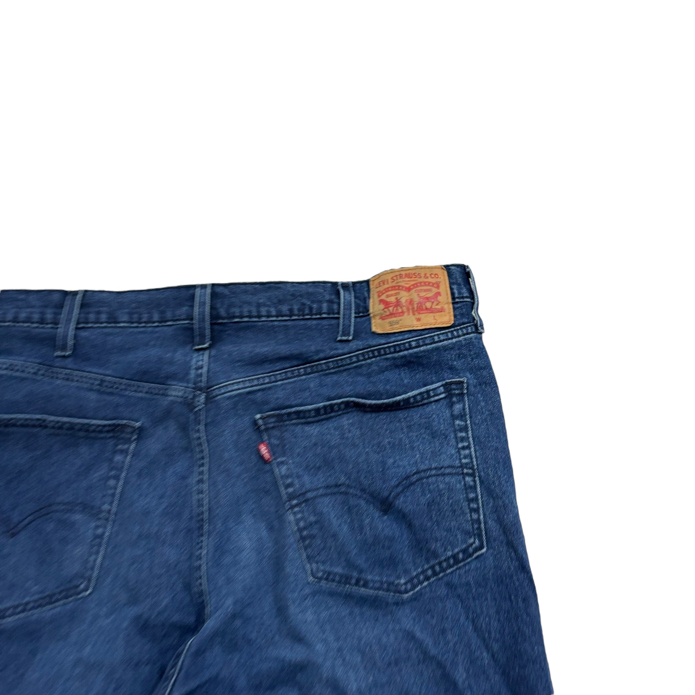 Levis 559 Jeans W42 L28 Mens Navy Blue Relaxed Straight Fit Stretch Denim (E)